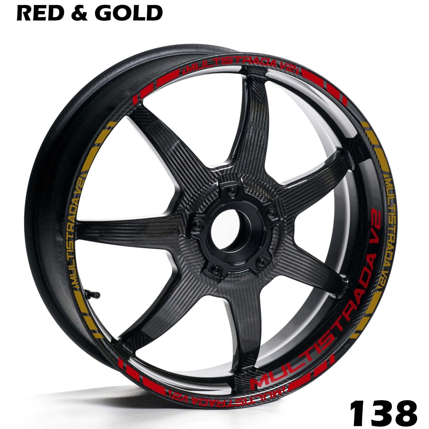 DUCATI MULTISTRADA V2 FULL WHEEL RIM STRIPE DECAL STICKER KIT - Speed Army