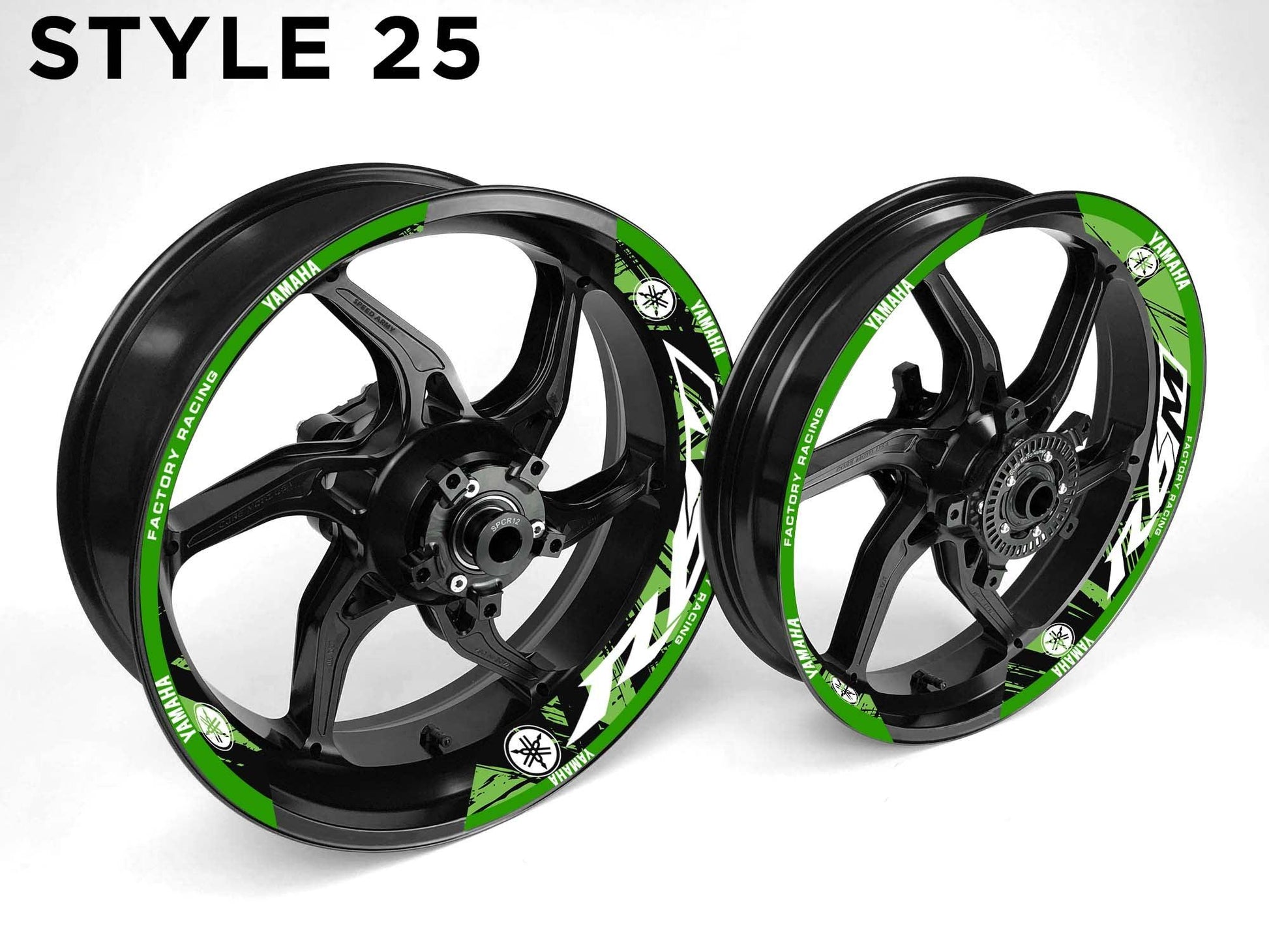Yamaha R6M Motorcycle Half Wheels Rim Wrap Decal Sticker Kit - Speed Army