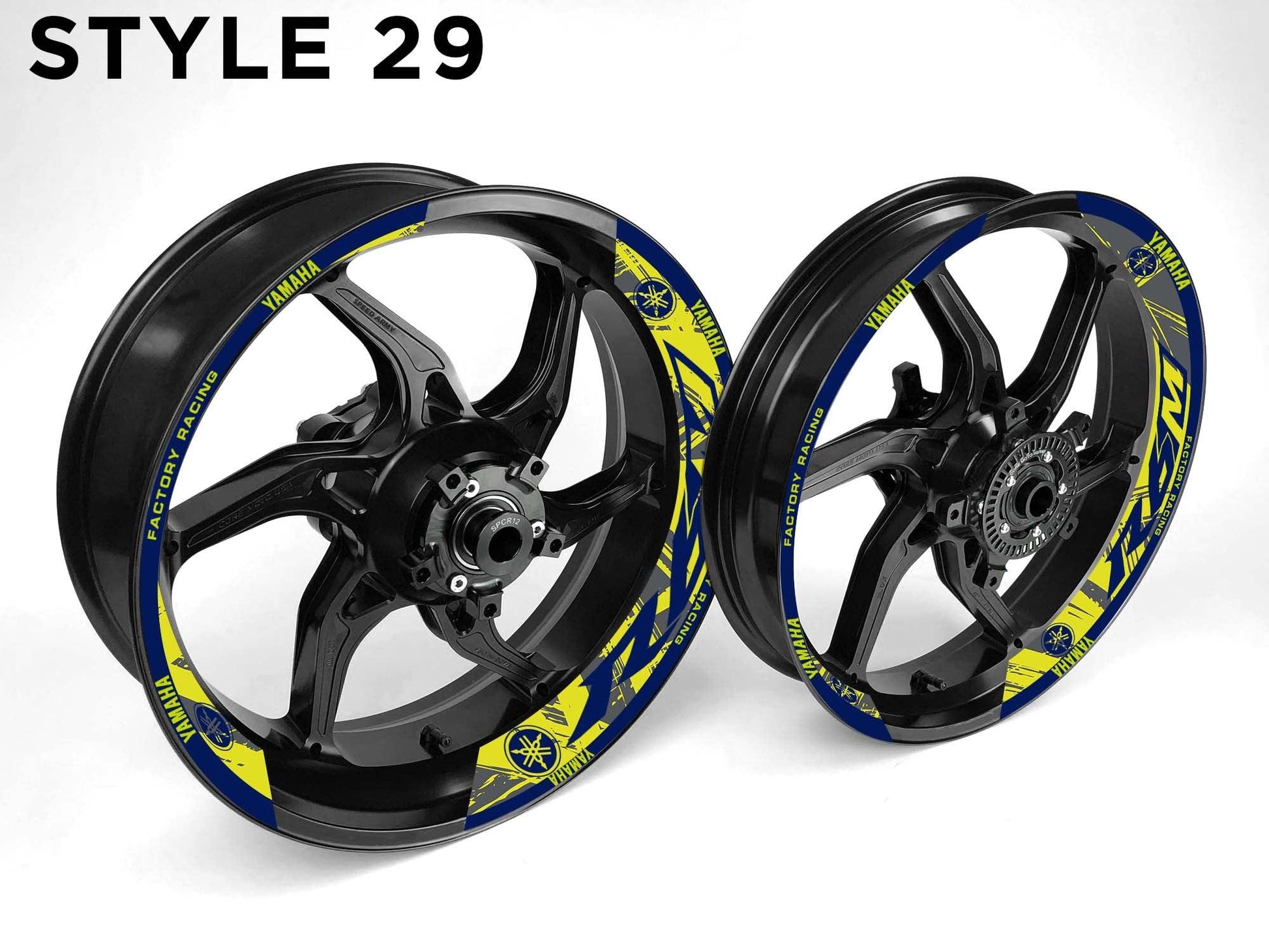 Yamaha R6M Motorcycle Half Wheels Rim Wrap Decal Sticker Kit - Speed Army