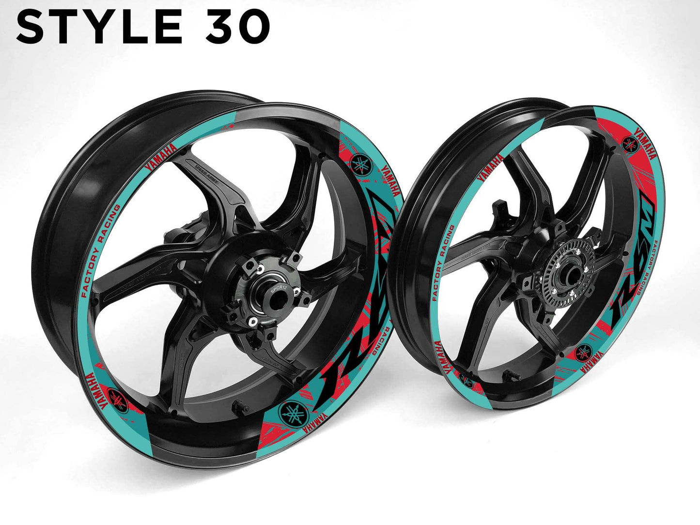 Yamaha R6M Motorcycle Half Wheels Rim Wrap Decal Sticker Kit - Speed Army