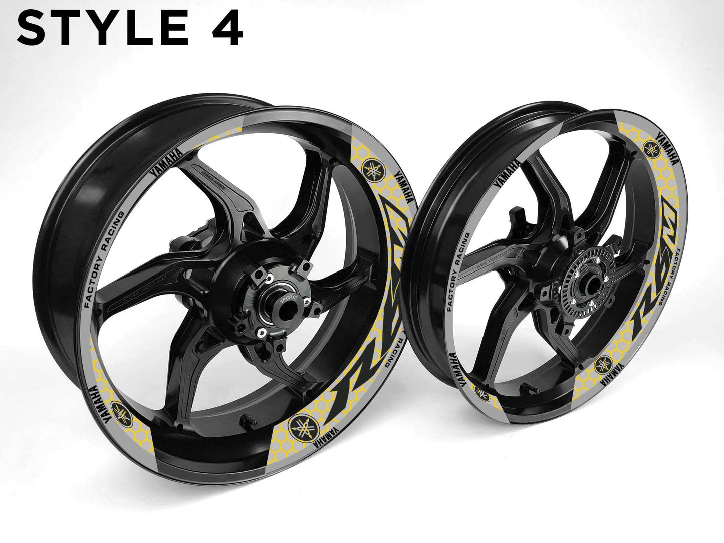 Yamaha R6M Motorcycle Half Wheels Rim Wrap Decal Sticker Kit - Speed Army