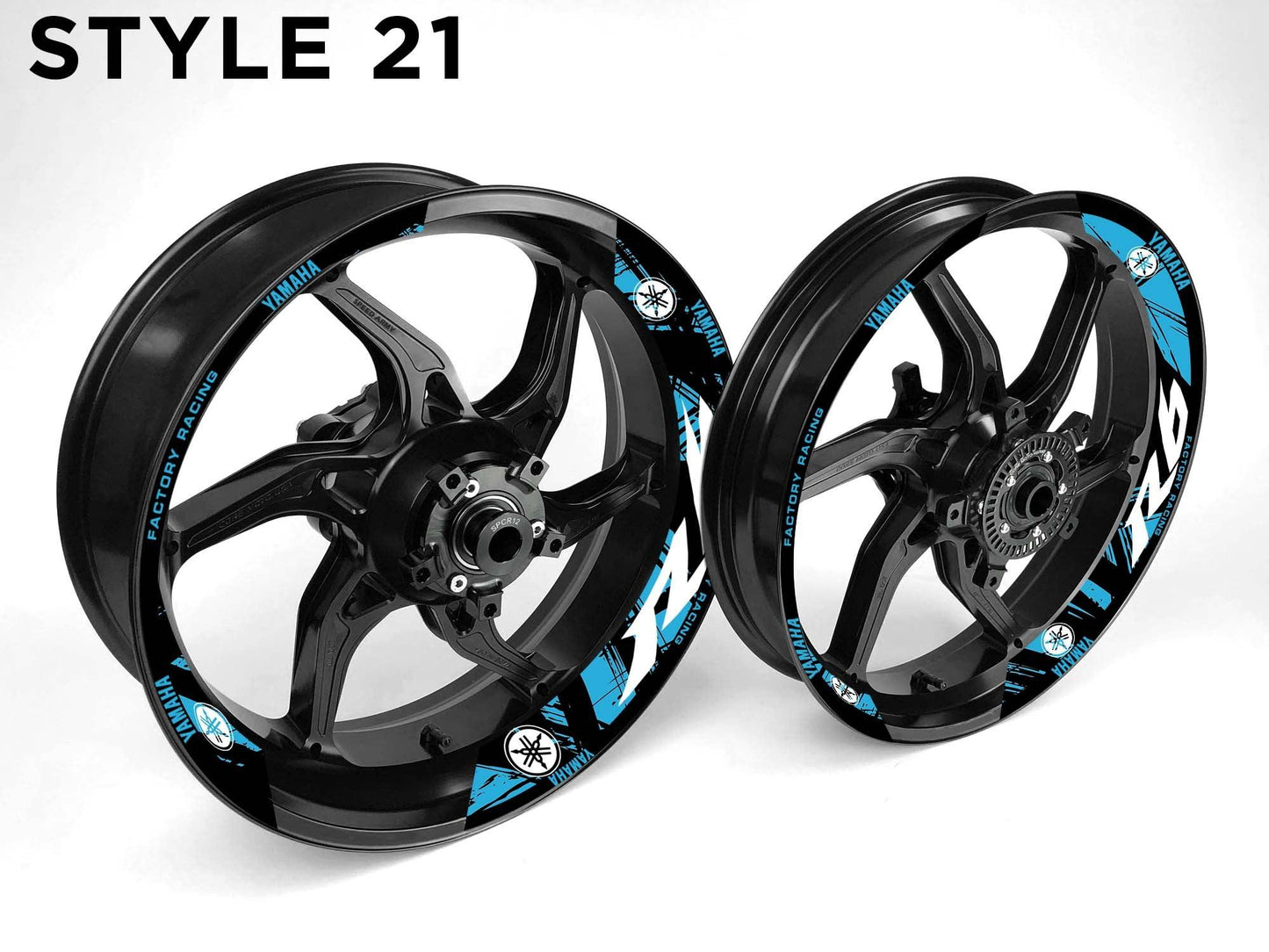 Yamaha R6 Motorcycle Half Wheels Rim Wrap Decal Sticker Kit - Speed Army