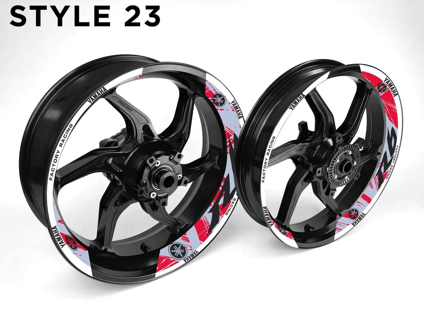 Yamaha R6 Motorcycle Half Wheels Rim Wrap Decal Sticker Kit - Speed Army