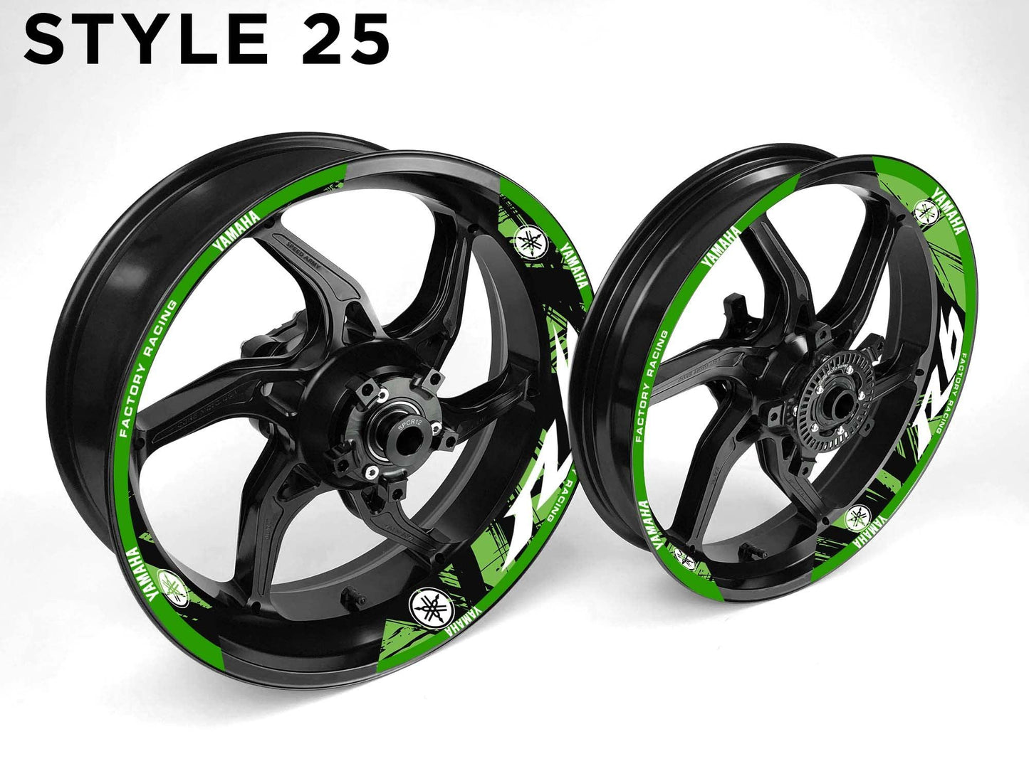Yamaha R6 Motorcycle Half Wheels Rim Wrap Decal Sticker Kit - Speed Army