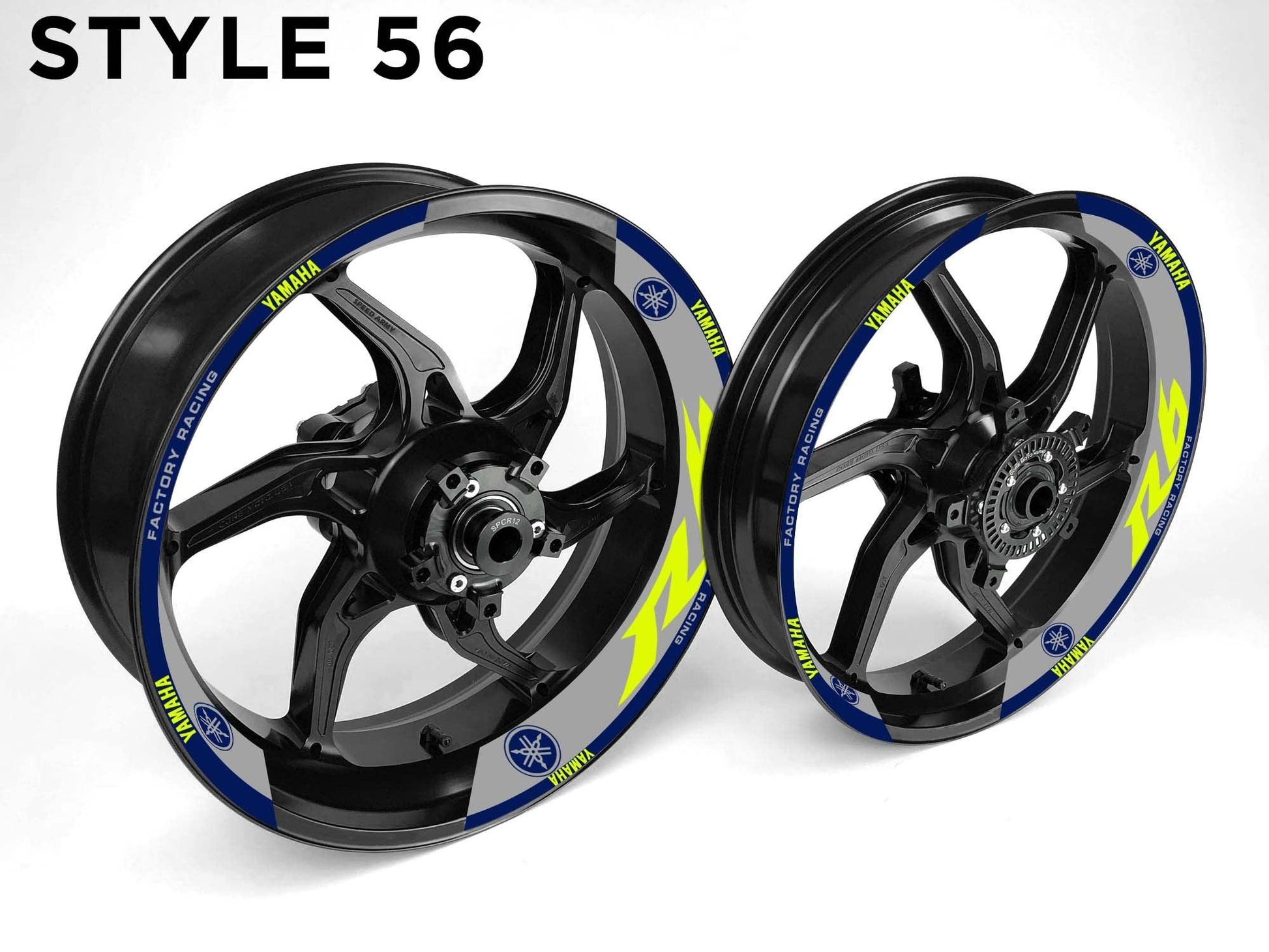 Yamaha R6 Motorcycle Half Wheels Rim Wrap Decal Sticker Kit - Speed Army