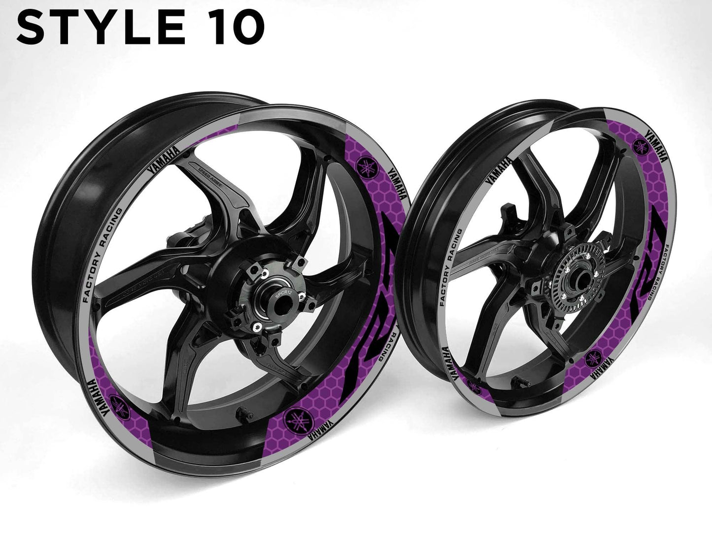 Yamaha R7 Motorcycle Half Wheels Rim Wrap Decal Sticker Kit - Speed Army