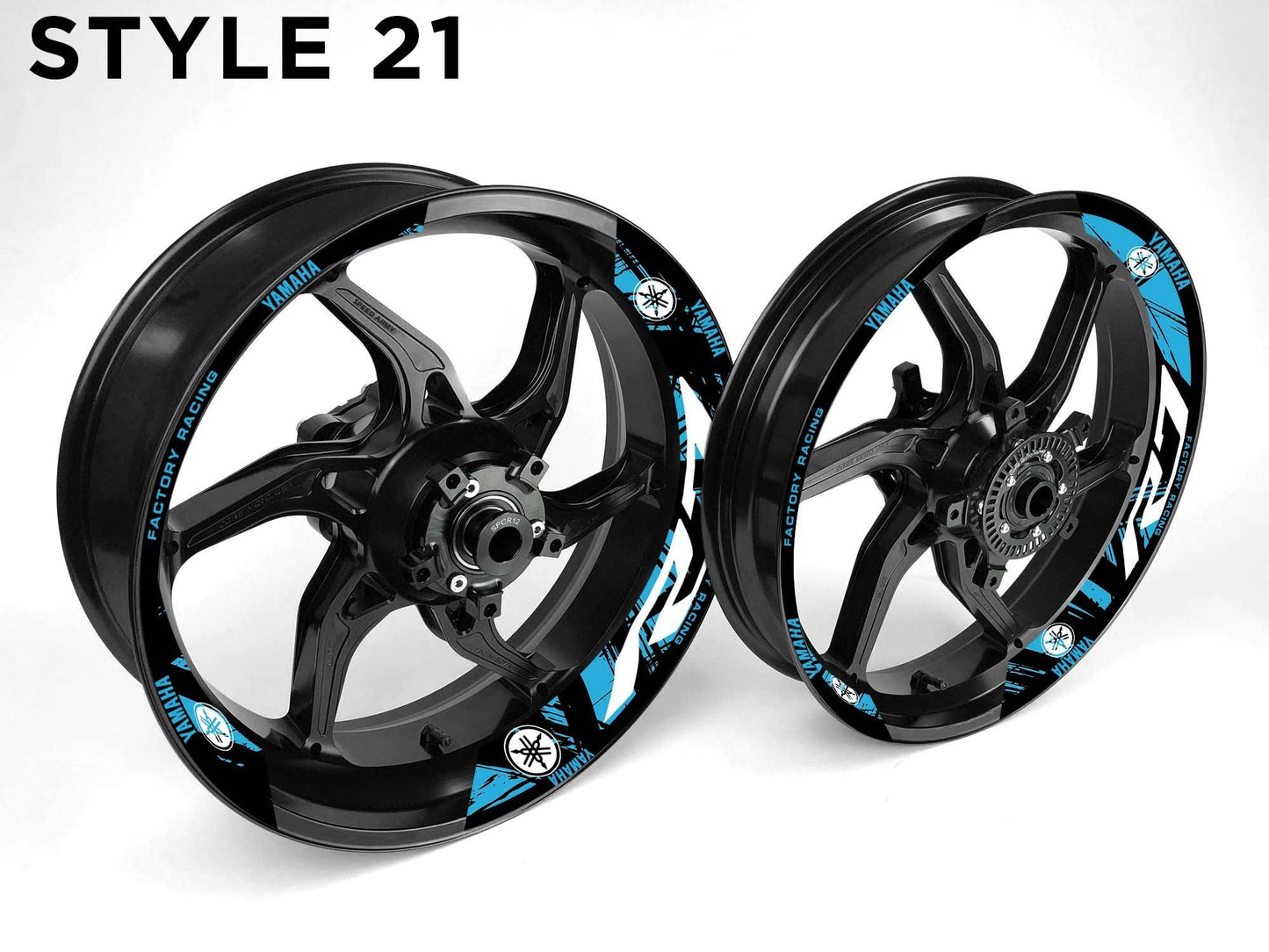 Yamaha R7 Motorcycle Half Wheels Rim Wrap Decal Sticker Kit - Speed Army