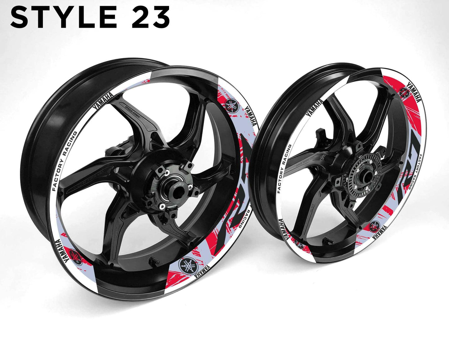 Yamaha R7 Motorcycle Half Wheels Rim Wrap Decal Sticker Kit - Speed Army