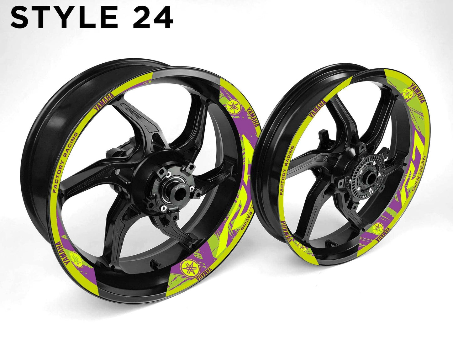 Yamaha R7 Motorcycle Half Wheels Rim Wrap Decal Sticker Kit - Speed Army