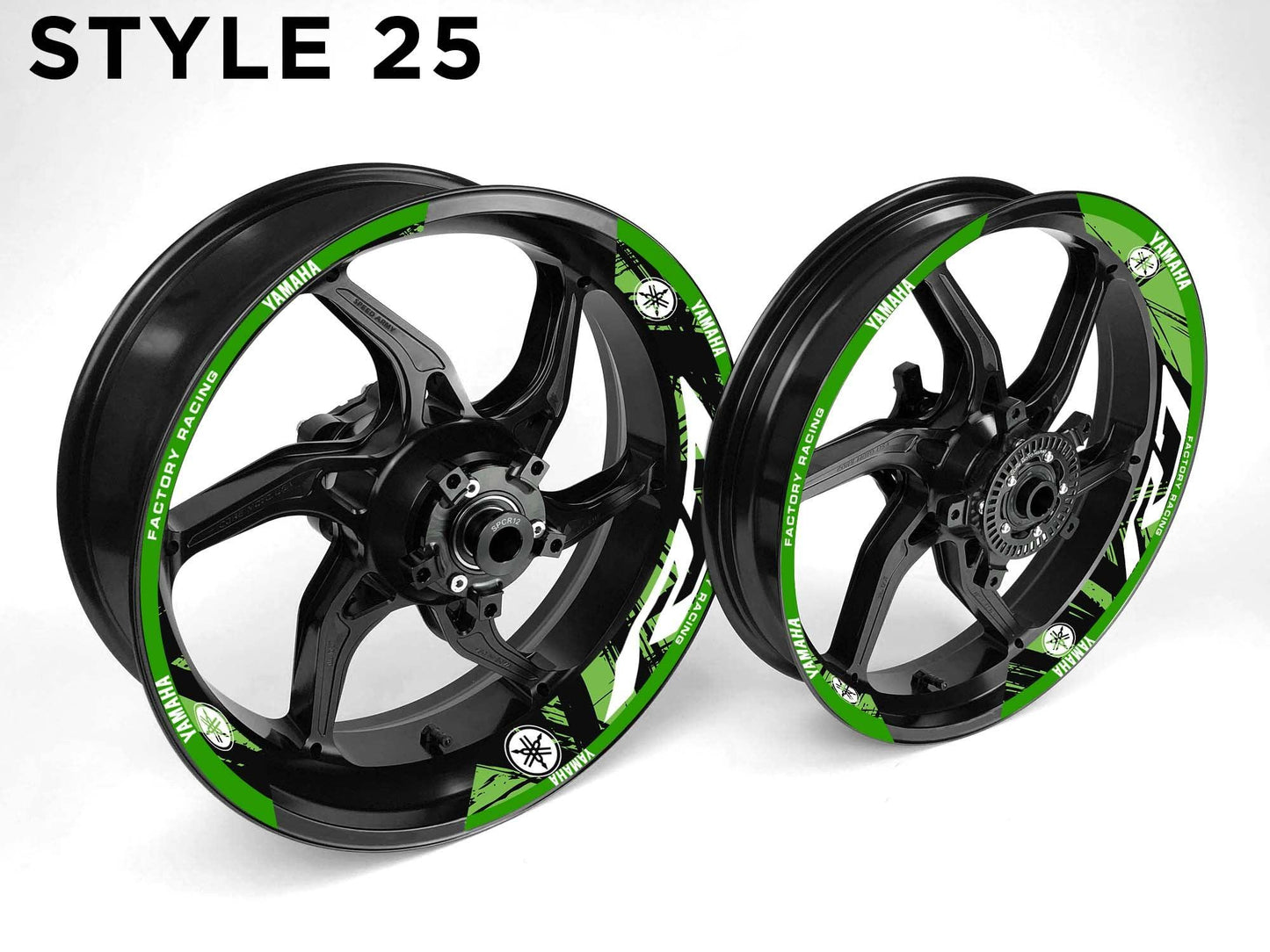 Yamaha R7 Motorcycle Half Wheels Rim Wrap Decal Sticker Kit - Speed Army