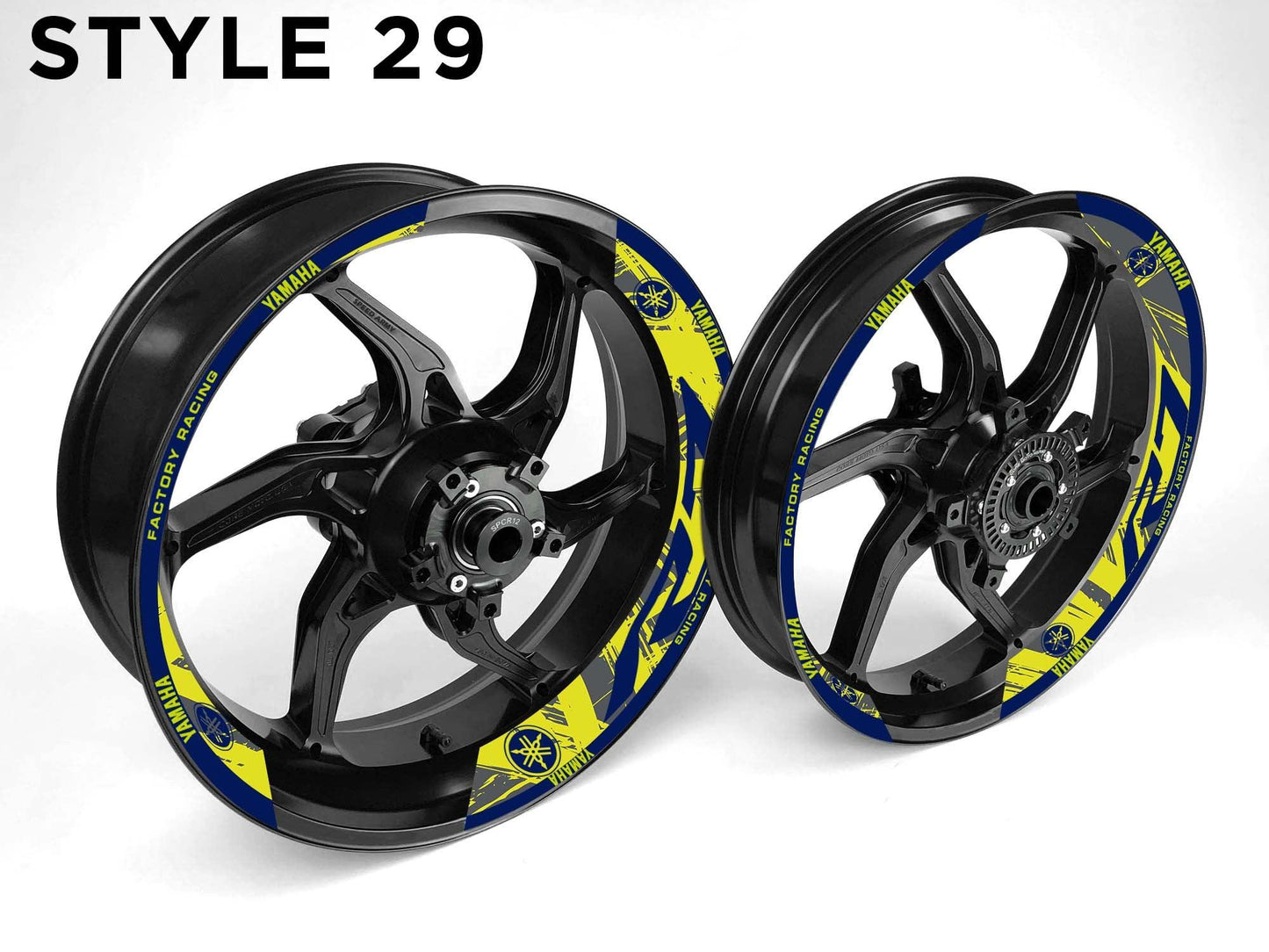 Yamaha R7 Motorcycle Half Wheels Rim Wrap Decal Sticker Kit - Speed Army