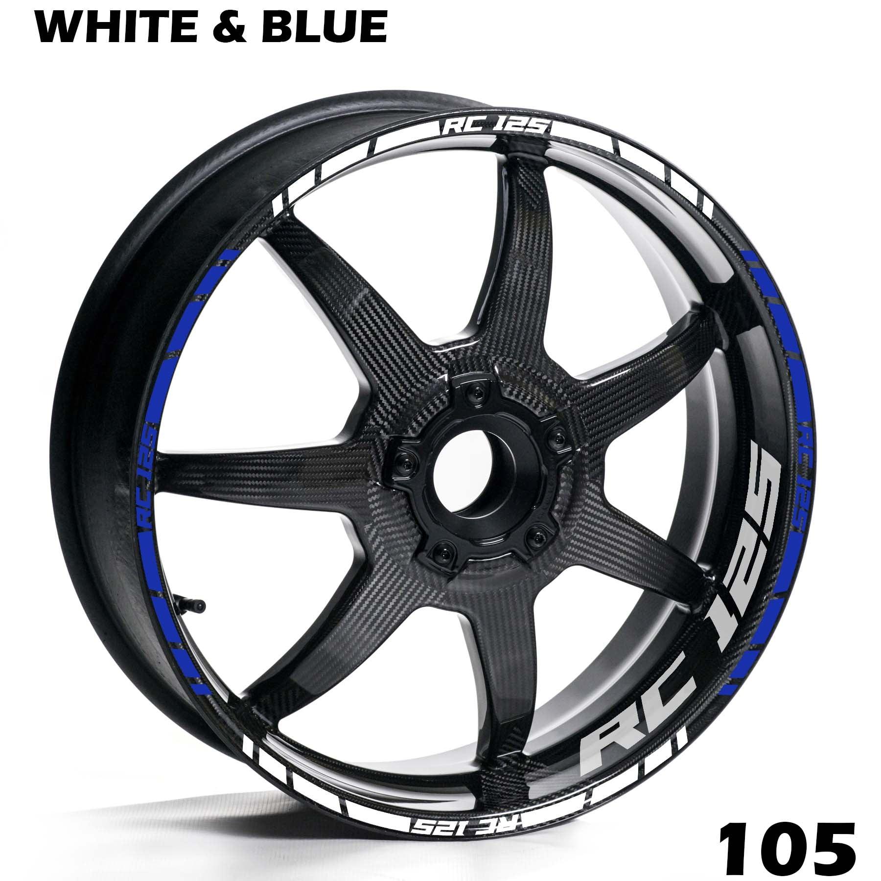 KTM RC 125 FULL WHEEL RIM STRIPE DECAL STICKER KIT - Speed Army