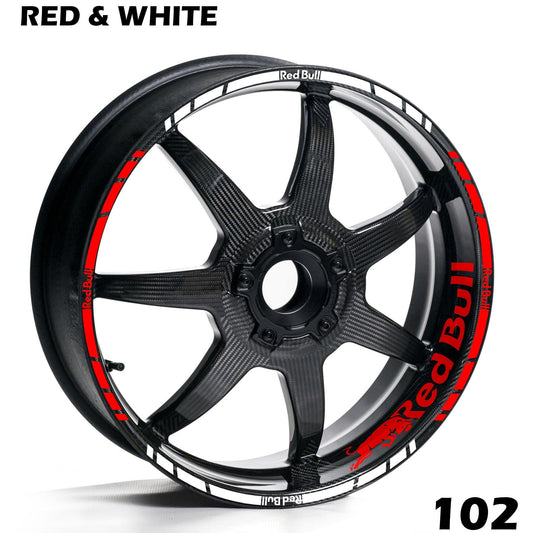 REDBULL FULL WHEEL RIM STRIPE DECAL STICKER KIT - Speed Army