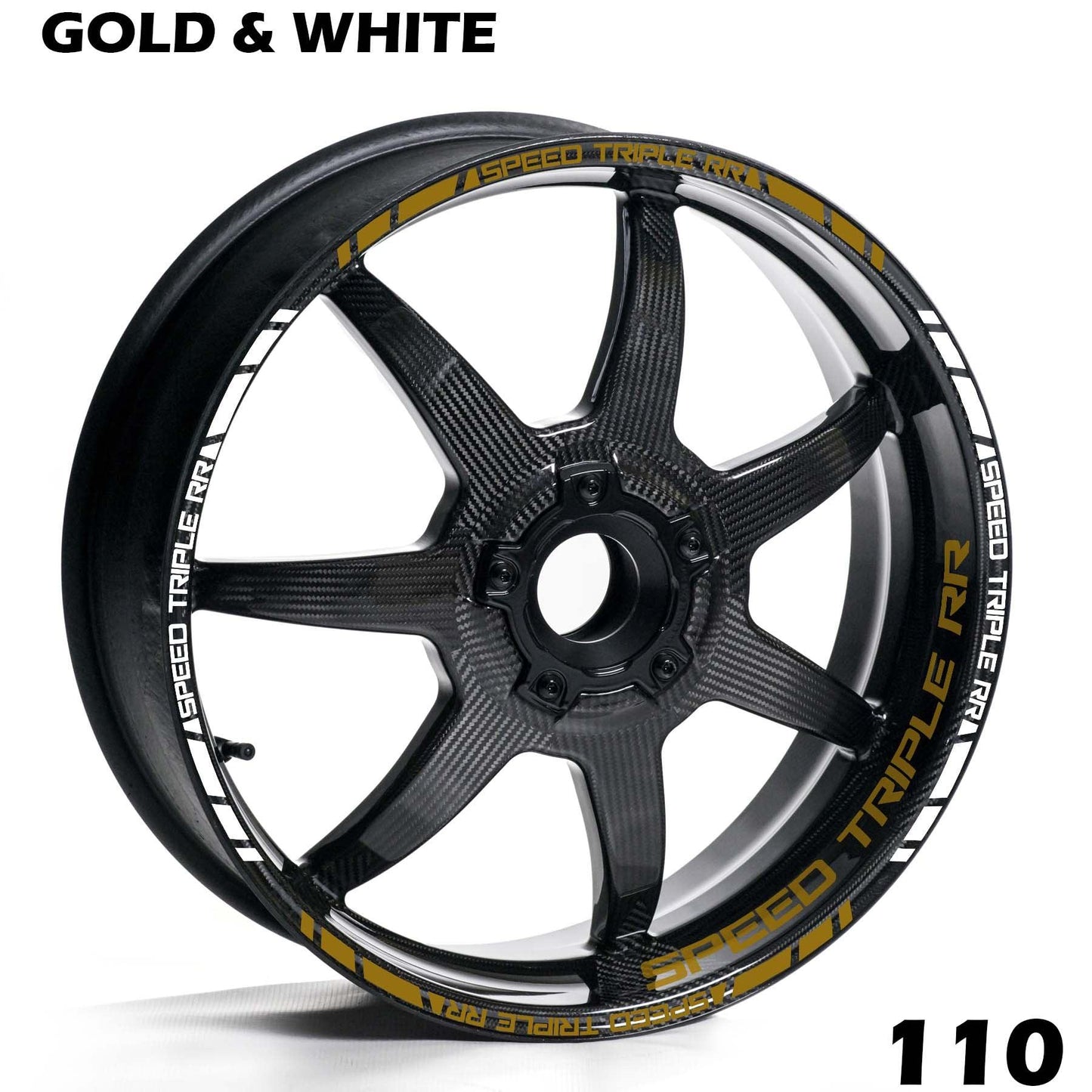 TRIUMPH SPEED TRIPLE RR FULL WHEEL RIM STRIPE DECAL STICKER KIT - Speed Army