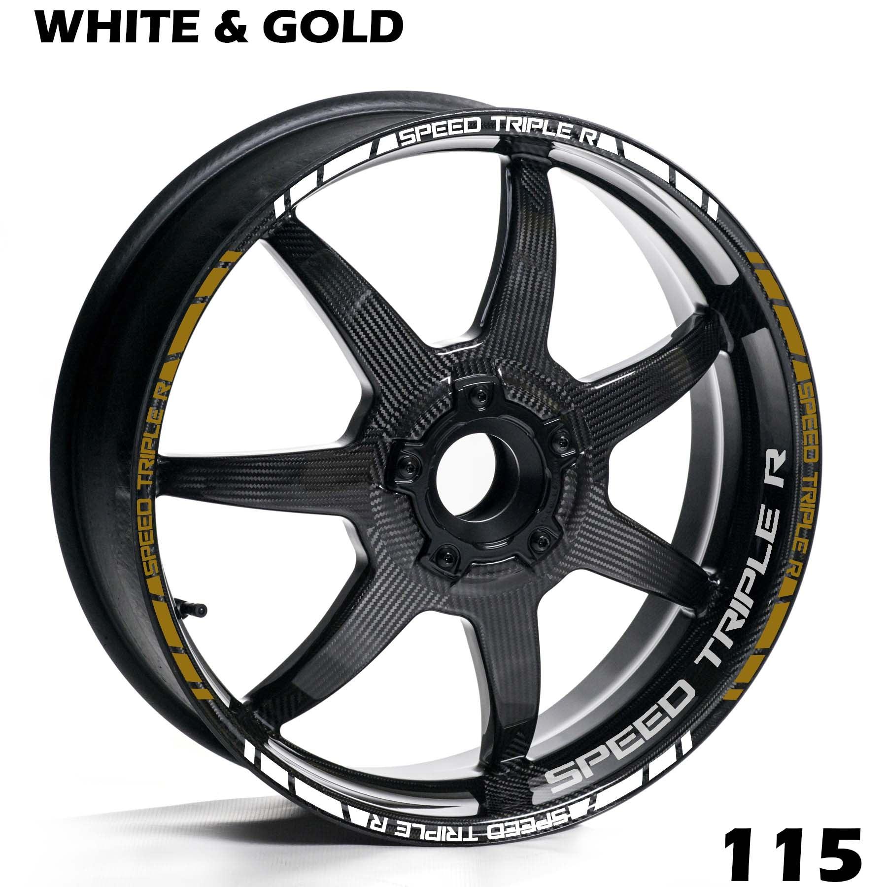 TRIUMPH SPEED TRIPLE R FULL WHEEL RIM STRIPE DECAL STICKER KIT - Speed Army