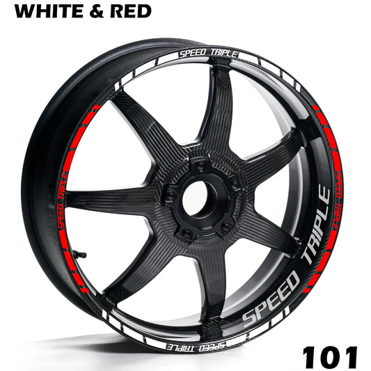 TRIUMPH SPEED TRIPLE FULL WHEEL RIM STRIPE DECAL STICKER KIT - Speed Army