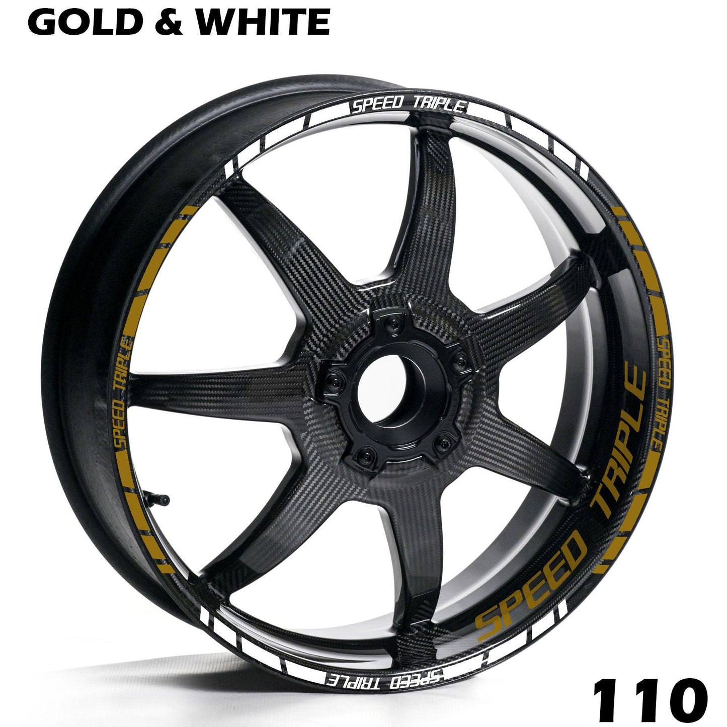 TRIUMPH SPEED TRIPLE FULL WHEEL RIM STRIPE DECAL STICKER KIT - Speed Army