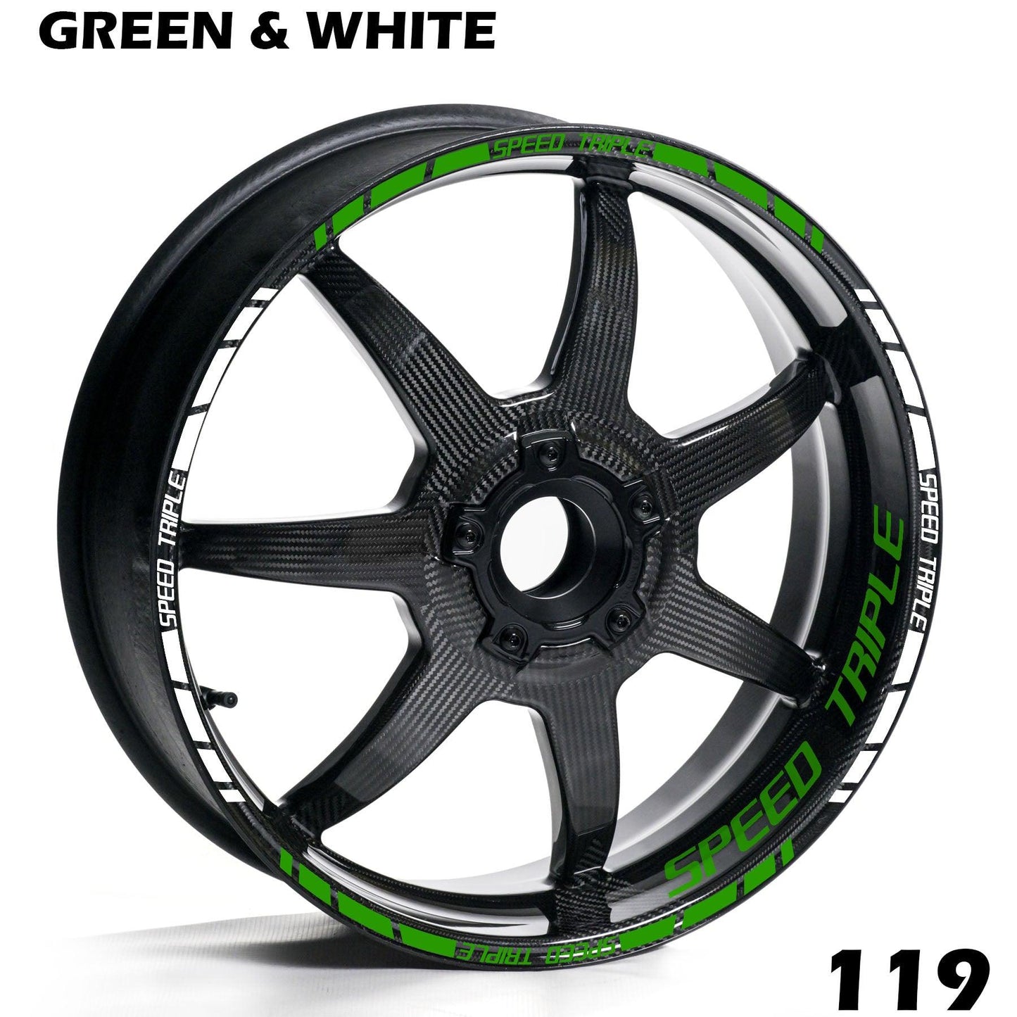TRIUMPH SPEED TRIPLE FULL WHEEL RIM STRIPE DECAL STICKER KIT - Speed Army