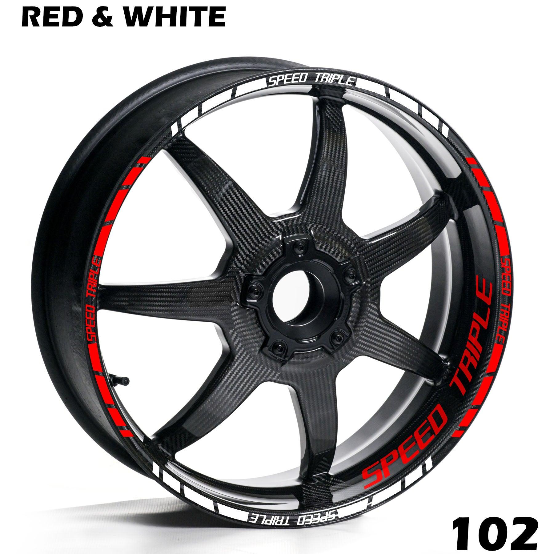 TRIUMPH SPEED TRIPLE FULL WHEEL RIM STRIPE DECAL STICKER KIT - Speed Army