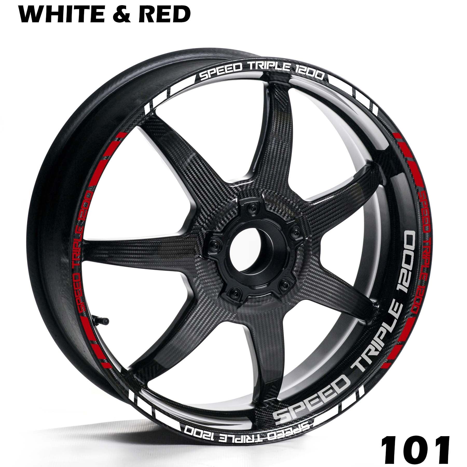 TRIUMPH SPEED TRIPLE 1200 FULL WHEEL RIM STRIPE DECAL STICKER KIT - Speed Army