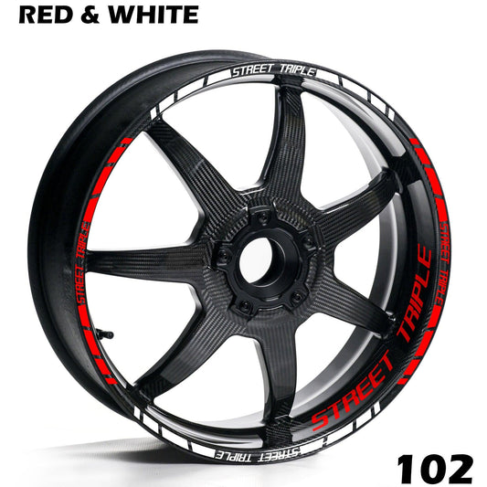 TRIUMPH STREET TRIPLE FULL WHEEL RIM STRIPE DECAL STICKER KIT - Speed Army