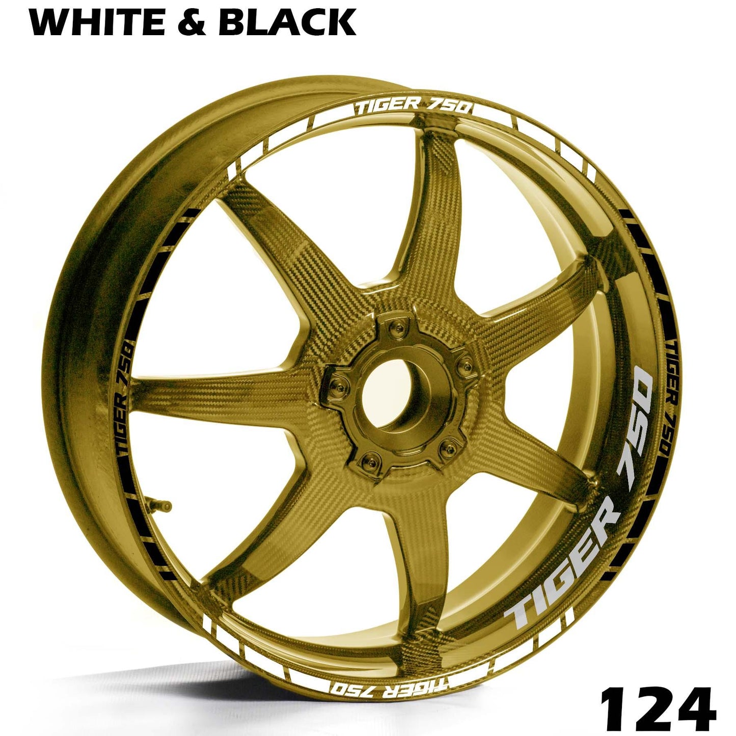 TRIUMPH TIGER 750 FULL WHEEL RIM STRIPE DECAL STICKER KIT - Speed Army