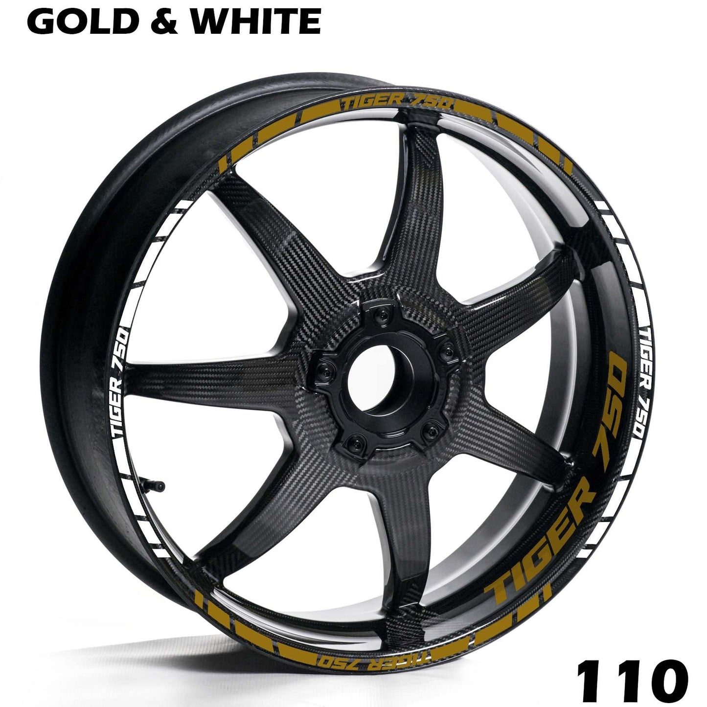 TRIUMPH TIGER 750 FULL WHEEL RIM STRIPE DECAL STICKER KIT - Speed Army