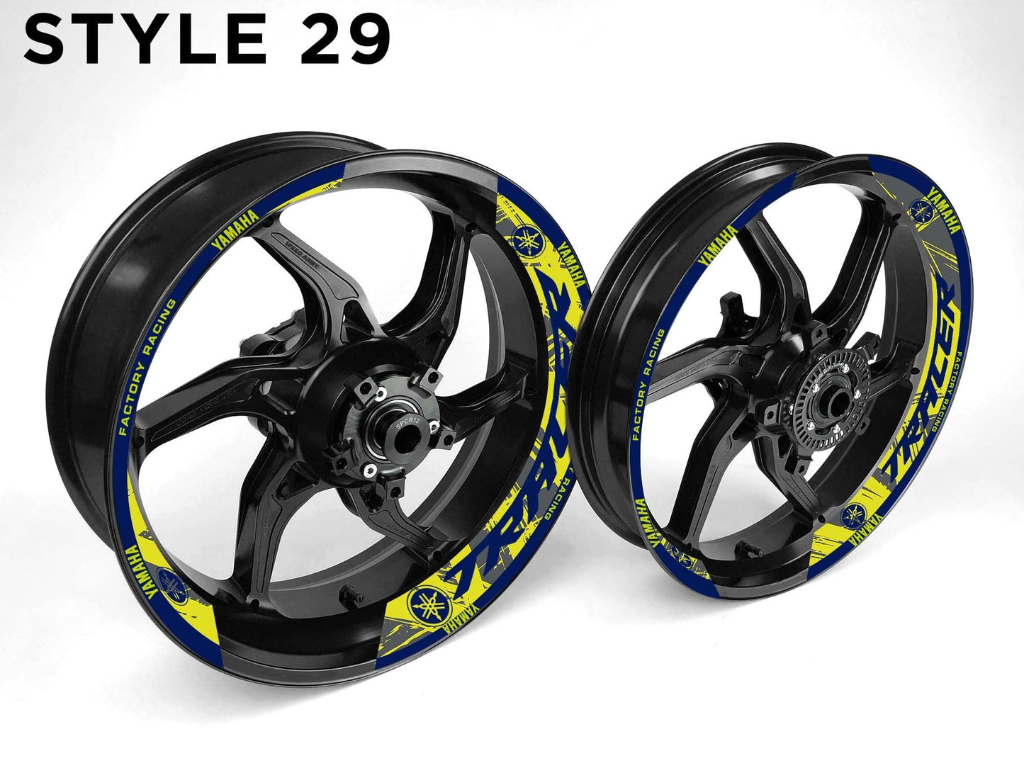 Yamaha Tracer Motorcycle Half Wheels Rim Wrap Decal Sticker Kit - Speed Army