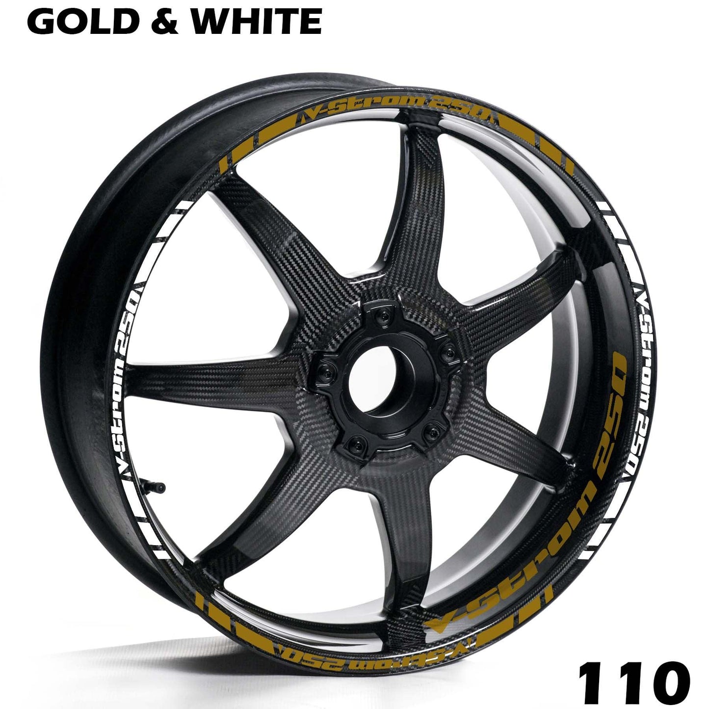 SUZUKI V-STROM 250 FULL WHEEL RIM STRIPE DECAL STICKER KIT - Speed Army