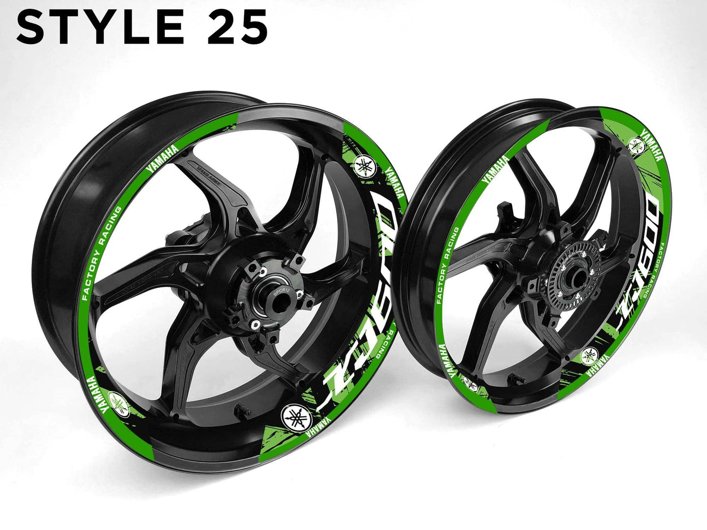 Yamaha XJ600 Motorcycle Half Wheels Rim Wrap Decal Sticker Kit - Speed Army