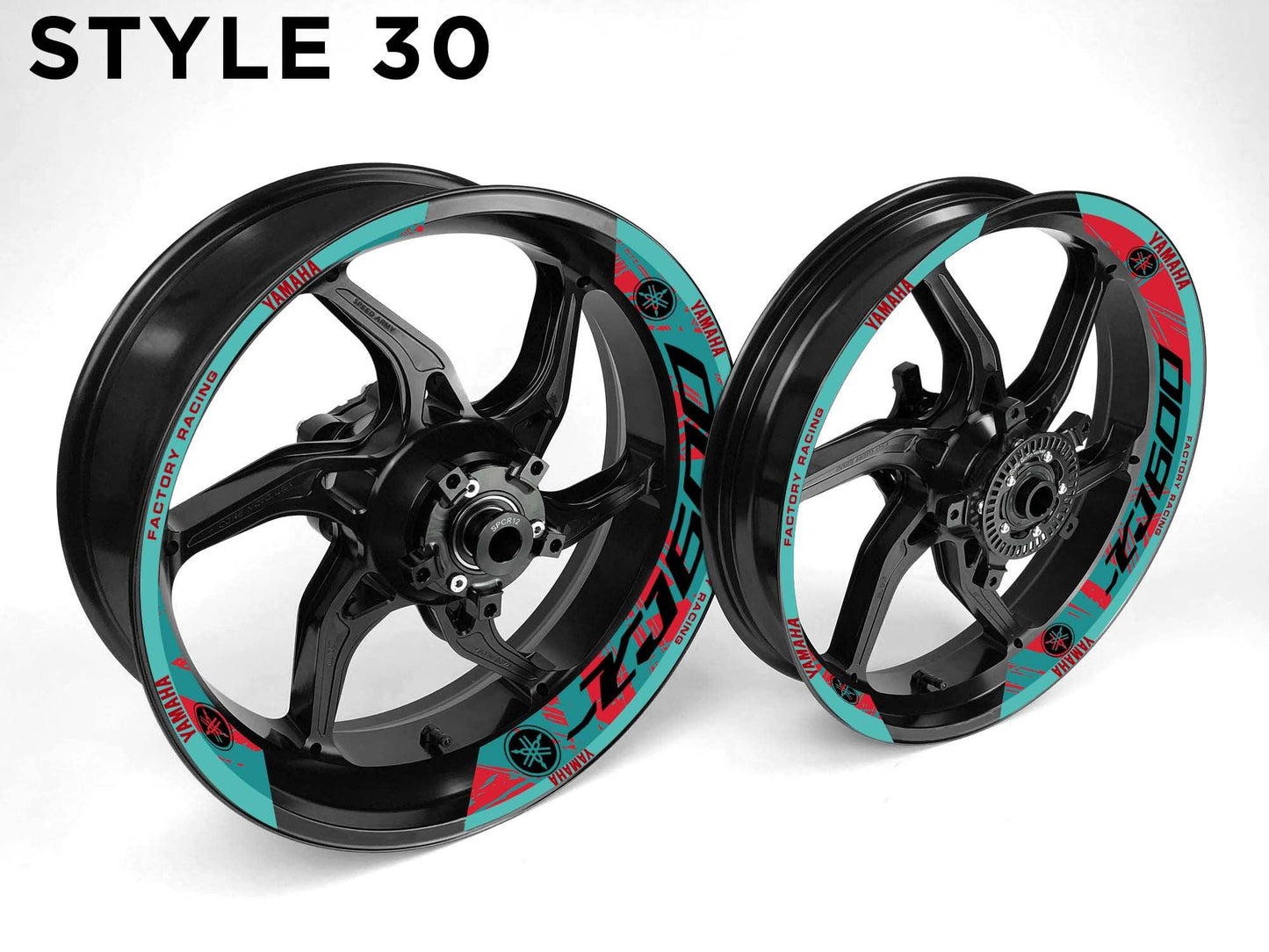 Yamaha XJ600 Motorcycle Half Wheels Rim Wrap Decal Sticker Kit - Speed Army