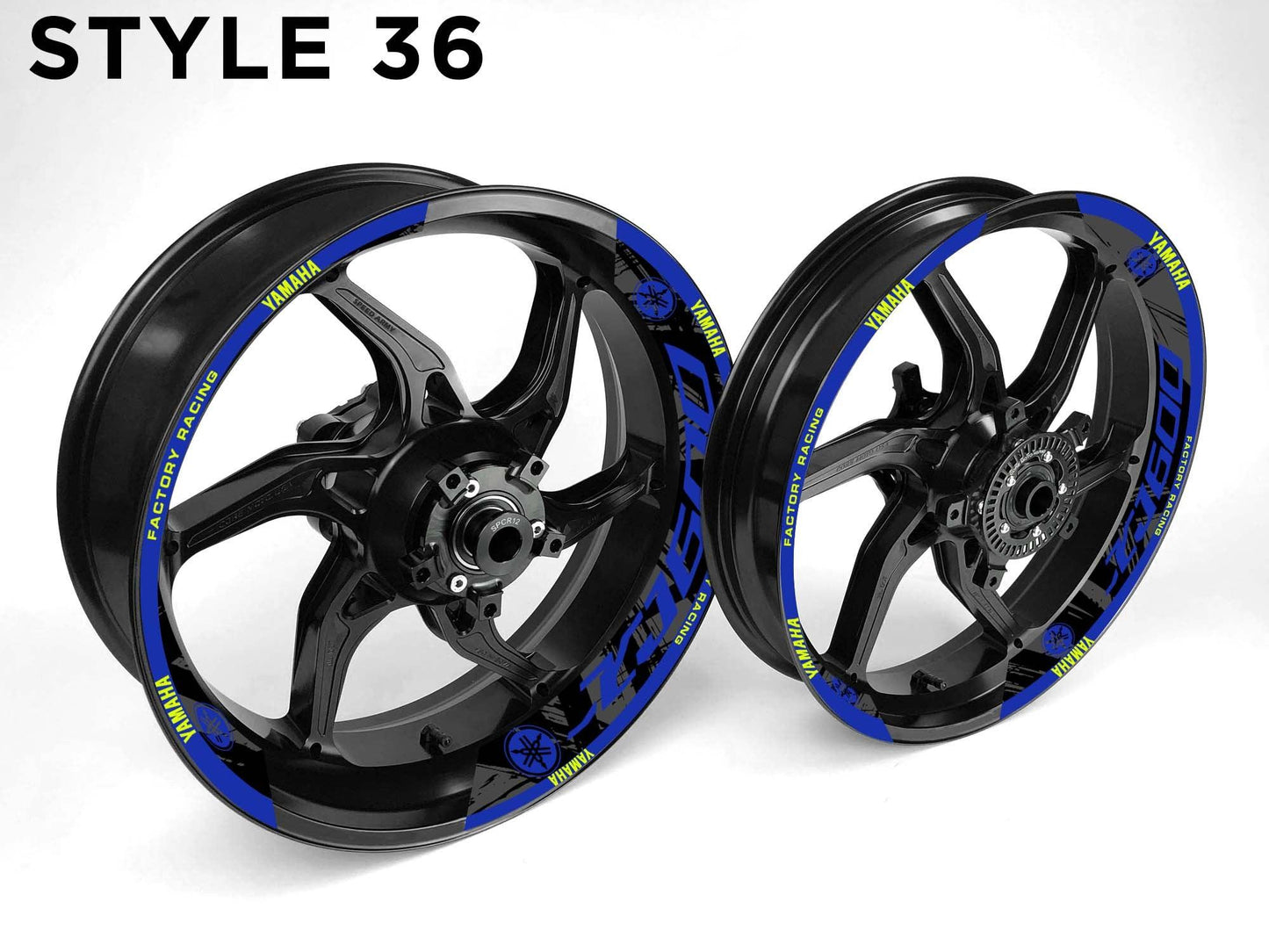 Yamaha XJ600 Motorcycle Half Wheels Rim Wrap Decal Sticker Kit - Speed Army