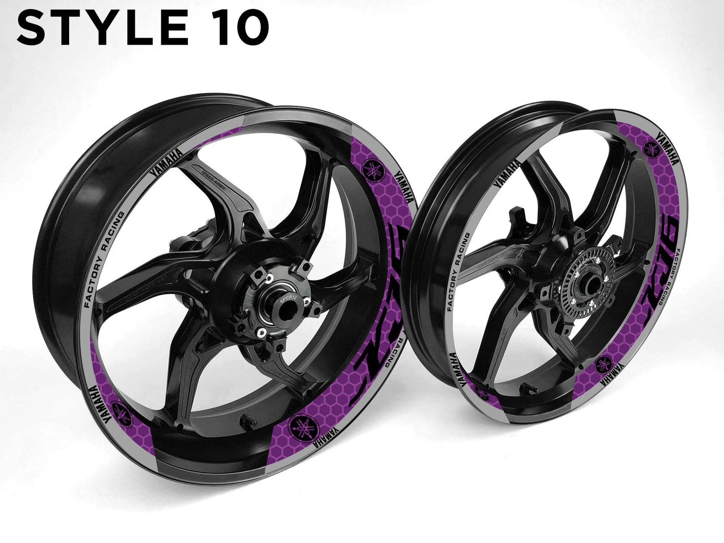 Yamaha XJ6 Motorcycle Half Wheels Rim Wrap Decal Sticker Kit - Speed Army