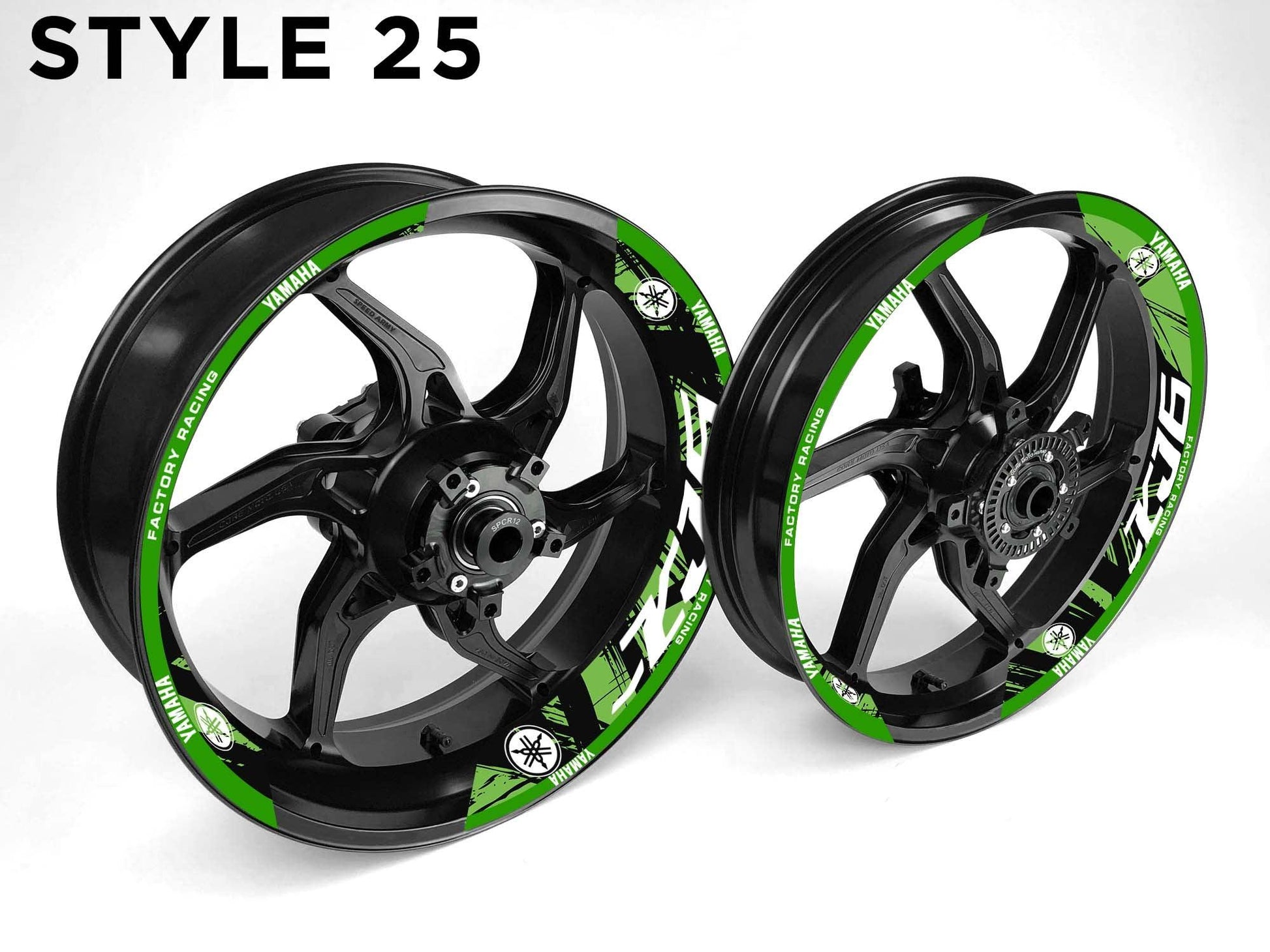 Yamaha XJ6 Motorcycle Half Wheels Rim Wrap Decal Sticker Kit - Speed Army