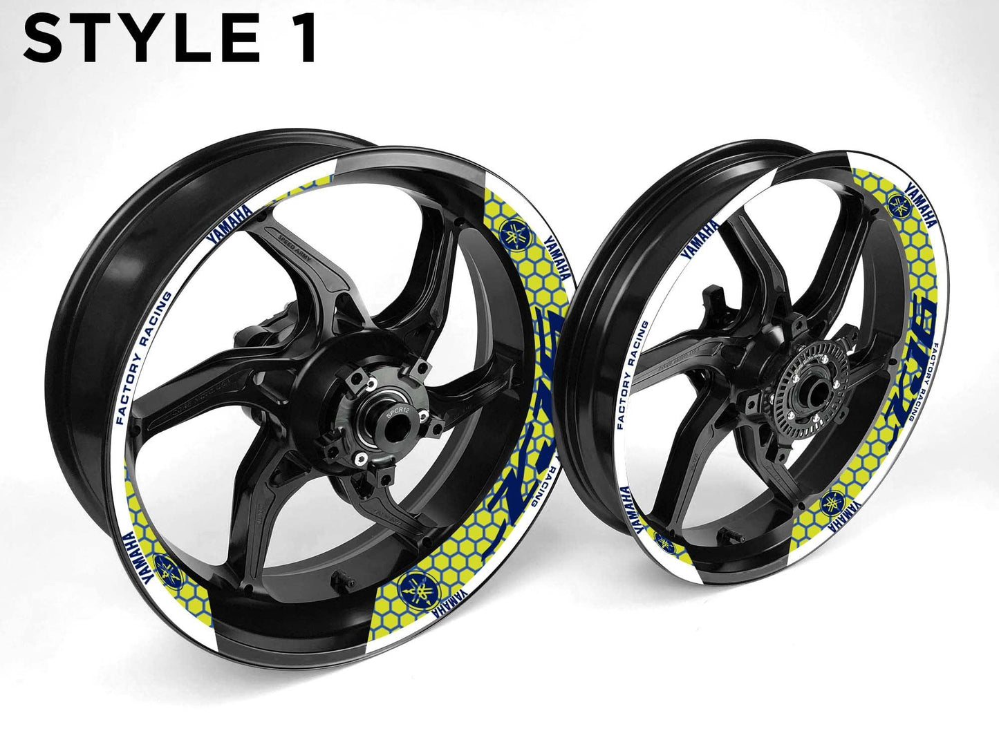 Yamaha XJ6 Motorcycle Half Wheels Rim Wrap Decal Sticker Kit - Speed Army