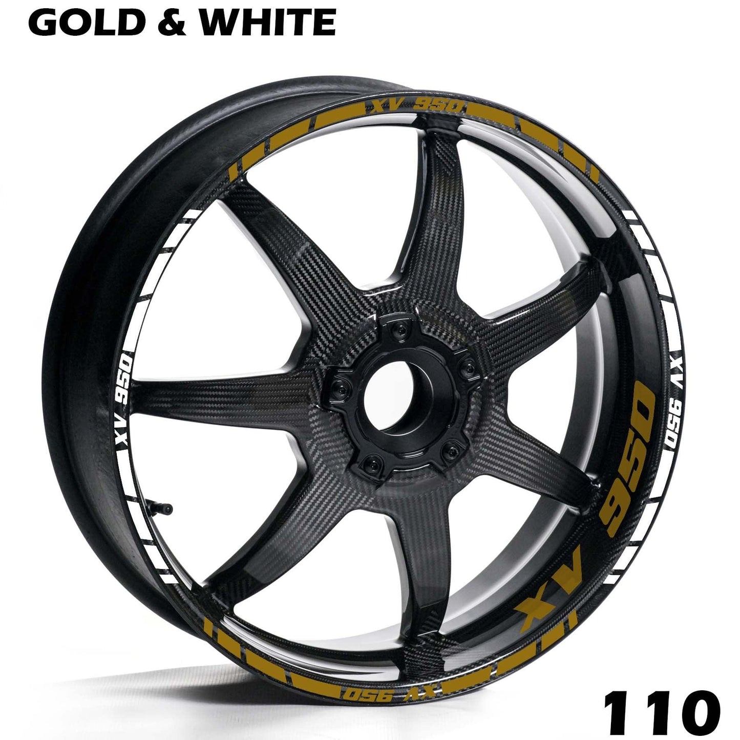 YAMAHA XV 950 WHEEL FULL RIM STRIPE DECAL STICKER KIT - Speed Army