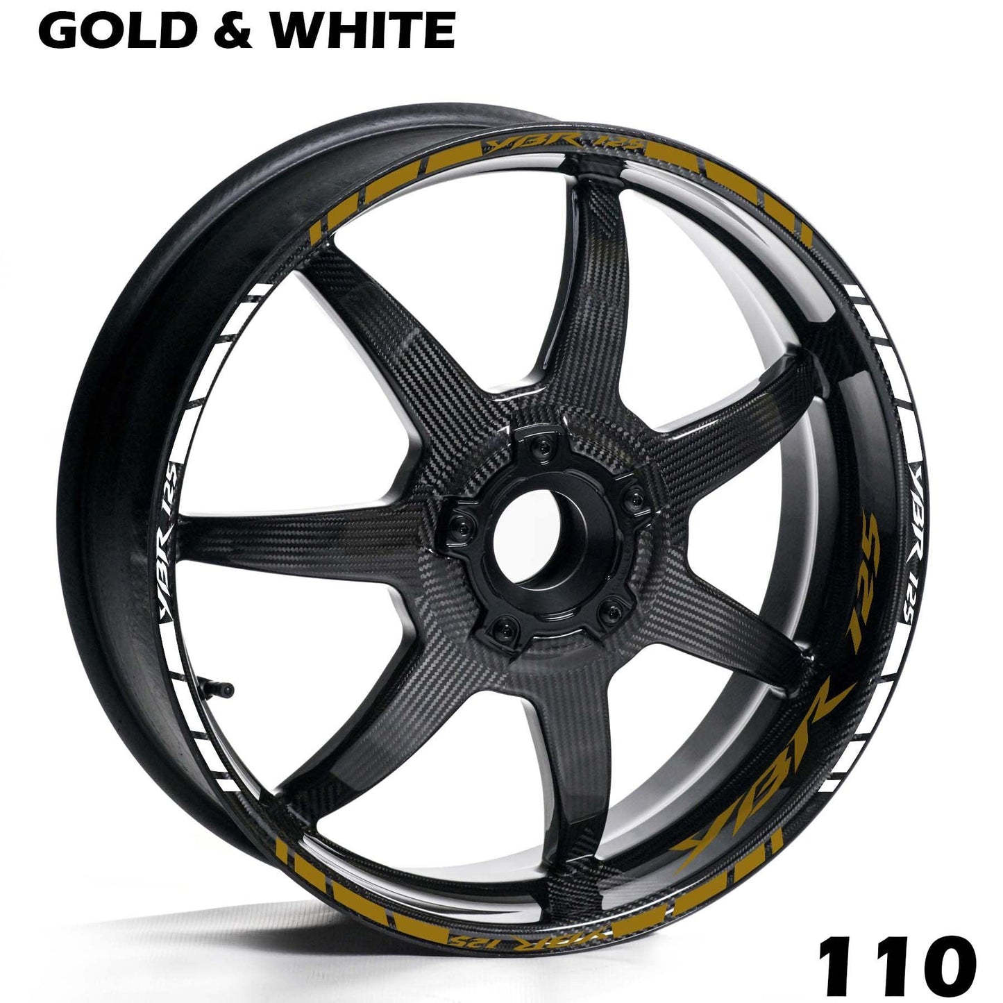 YAMAHA YBR 125 WHEEL FULL RIM STRIPE DECAL STICKER KIT - Speed Army