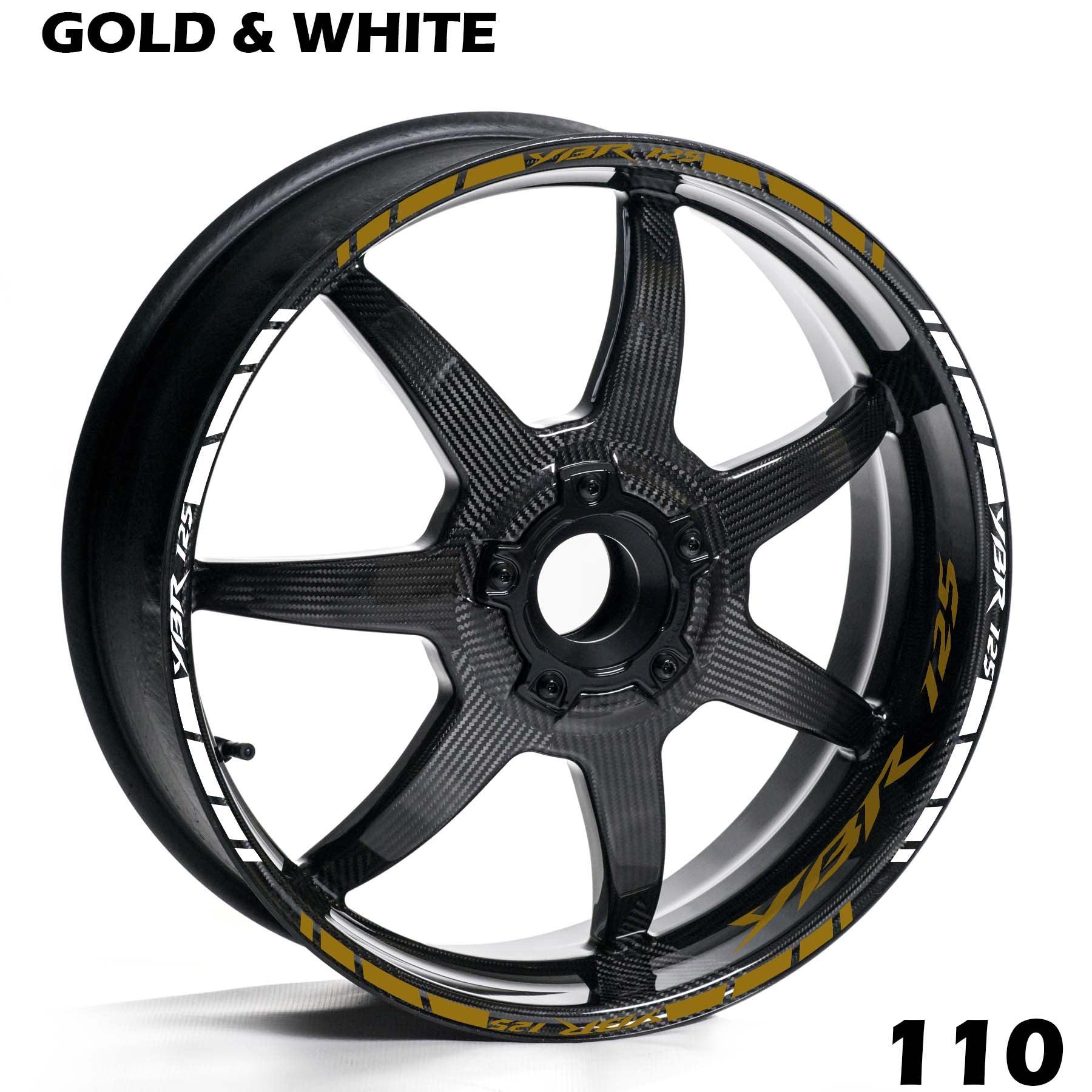 YAMAHA YBR 125 WHEEL FULL RIM STRIPE DECAL STICKER KIT - Speed Army