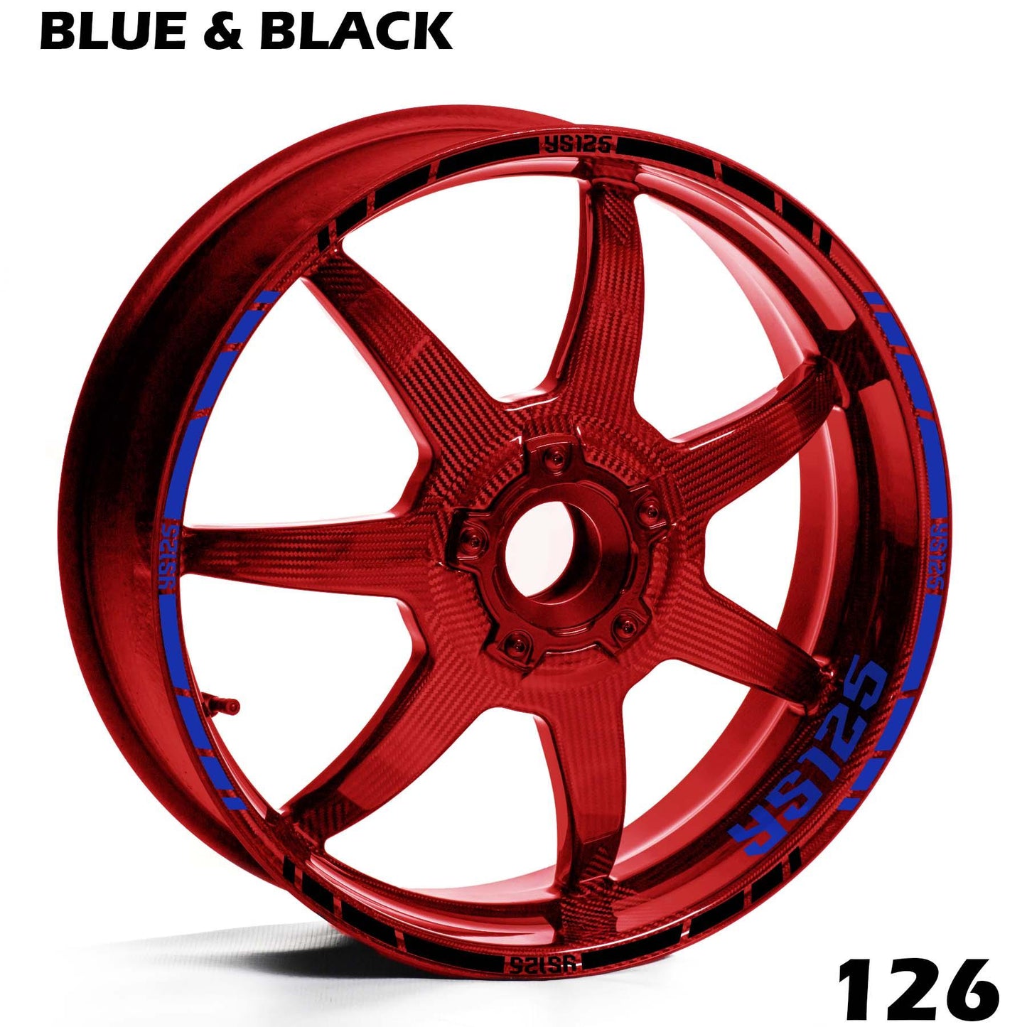 YAMAHA YS 125 WHEEL FULL RIM STRIPE DECAL STICKER KIT - Speed Army