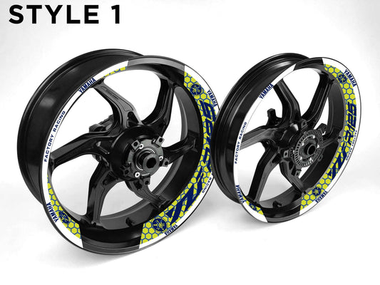 Yamaha YZF R125 Motorcycle Half Wheels Rim Wrap Decal Sticker Kit - Speed Army