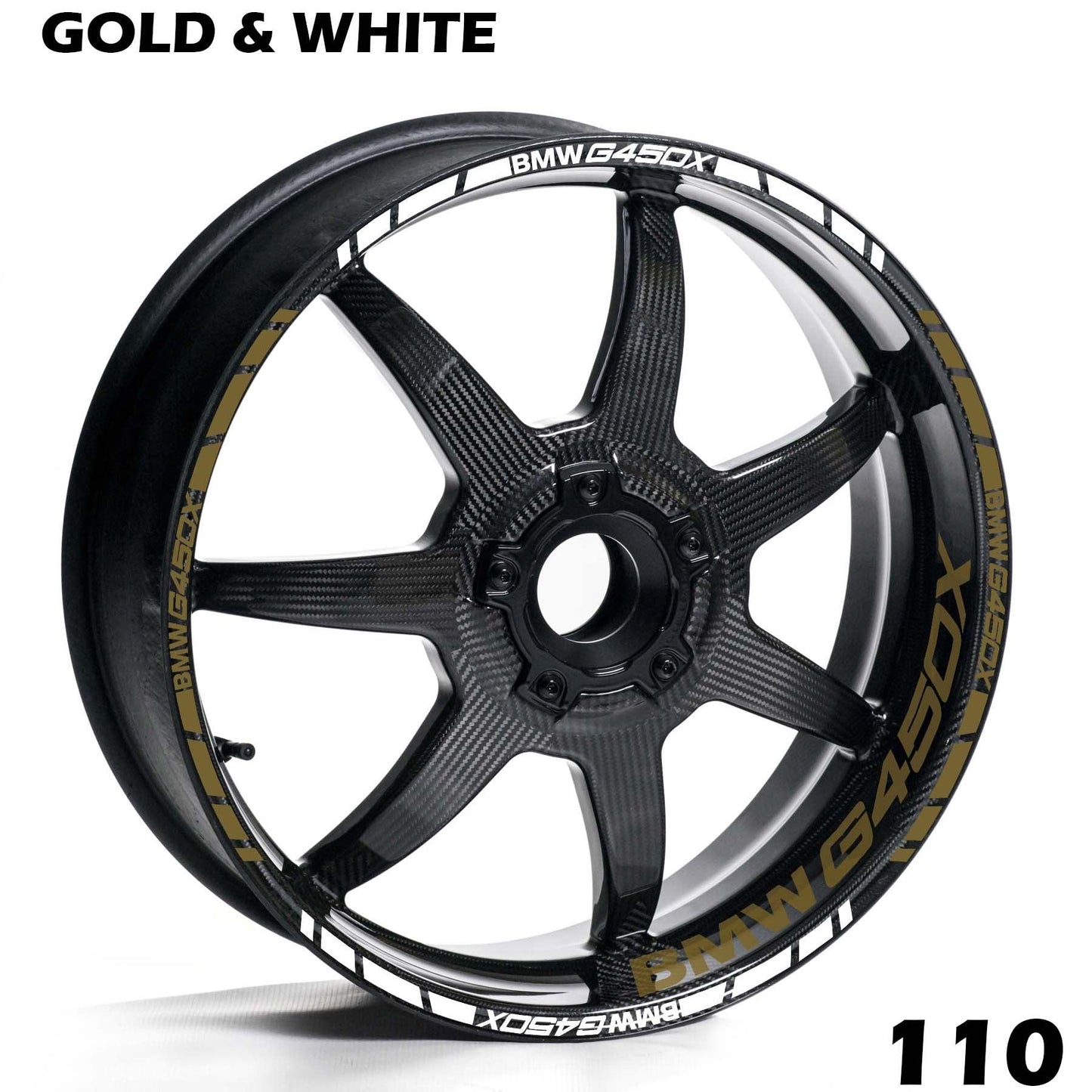 BMW G450X FULL WHEEL RIM STRIPE DECAL STICKER KIT - Speed Army