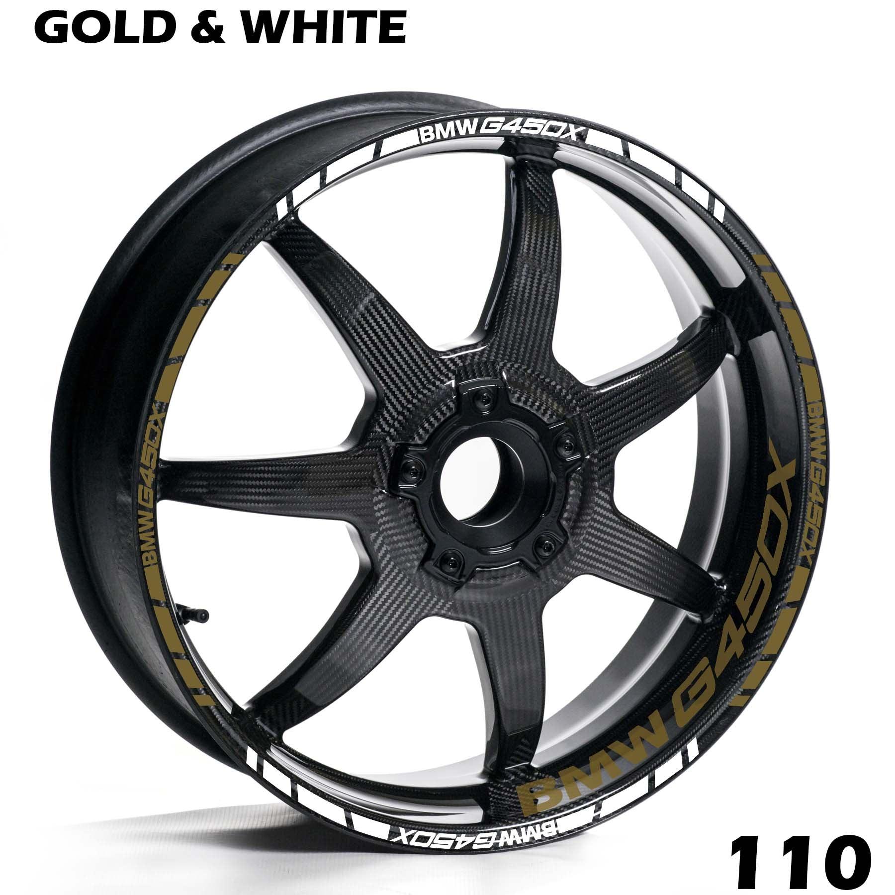 BMW G450X FULL WHEEL RIM STRIPE DECAL STICKER KIT - Speed Army