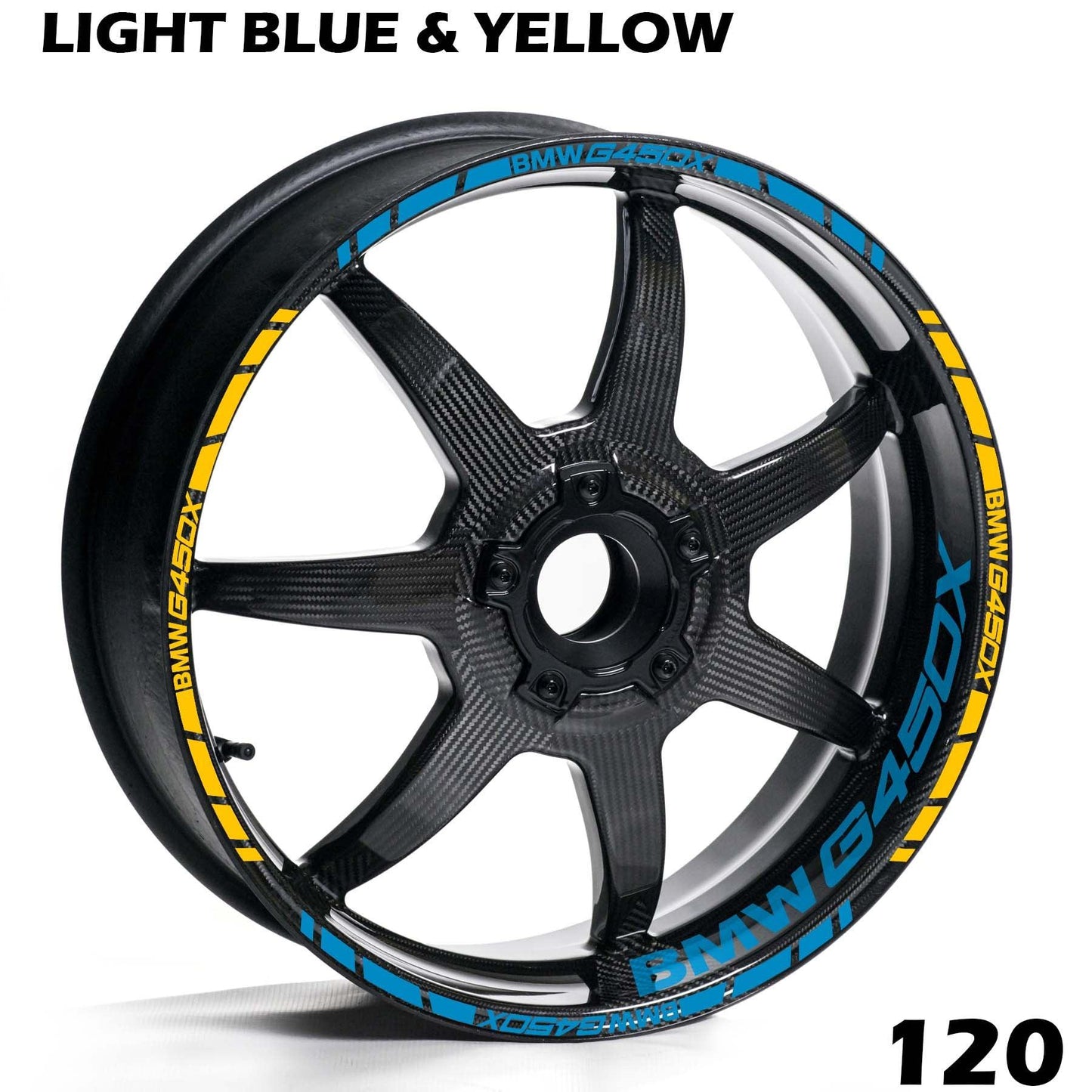 BMW G450X FULL WHEEL RIM STRIPE DECAL STICKER KIT - Speed Army