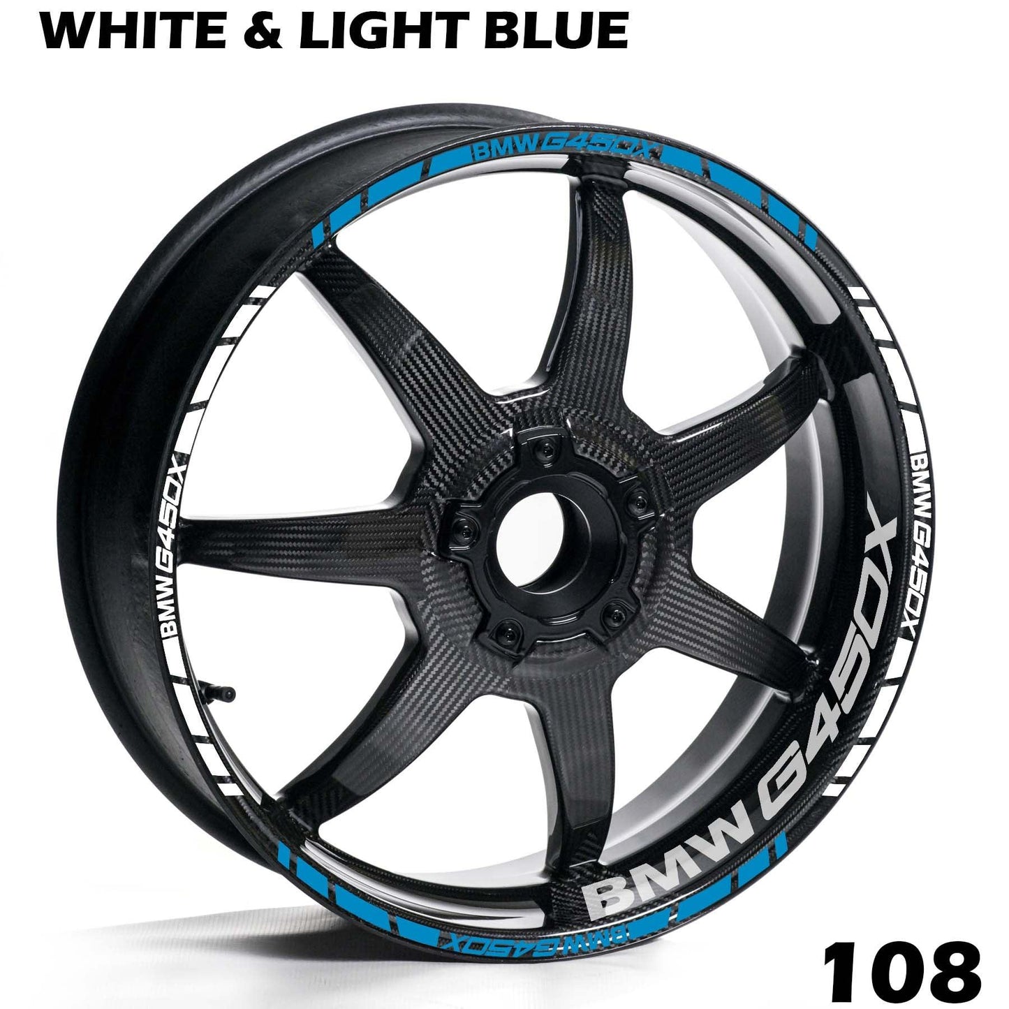 BMW G450X FULL WHEEL RIM STRIPE DECAL STICKER KIT - Speed Army