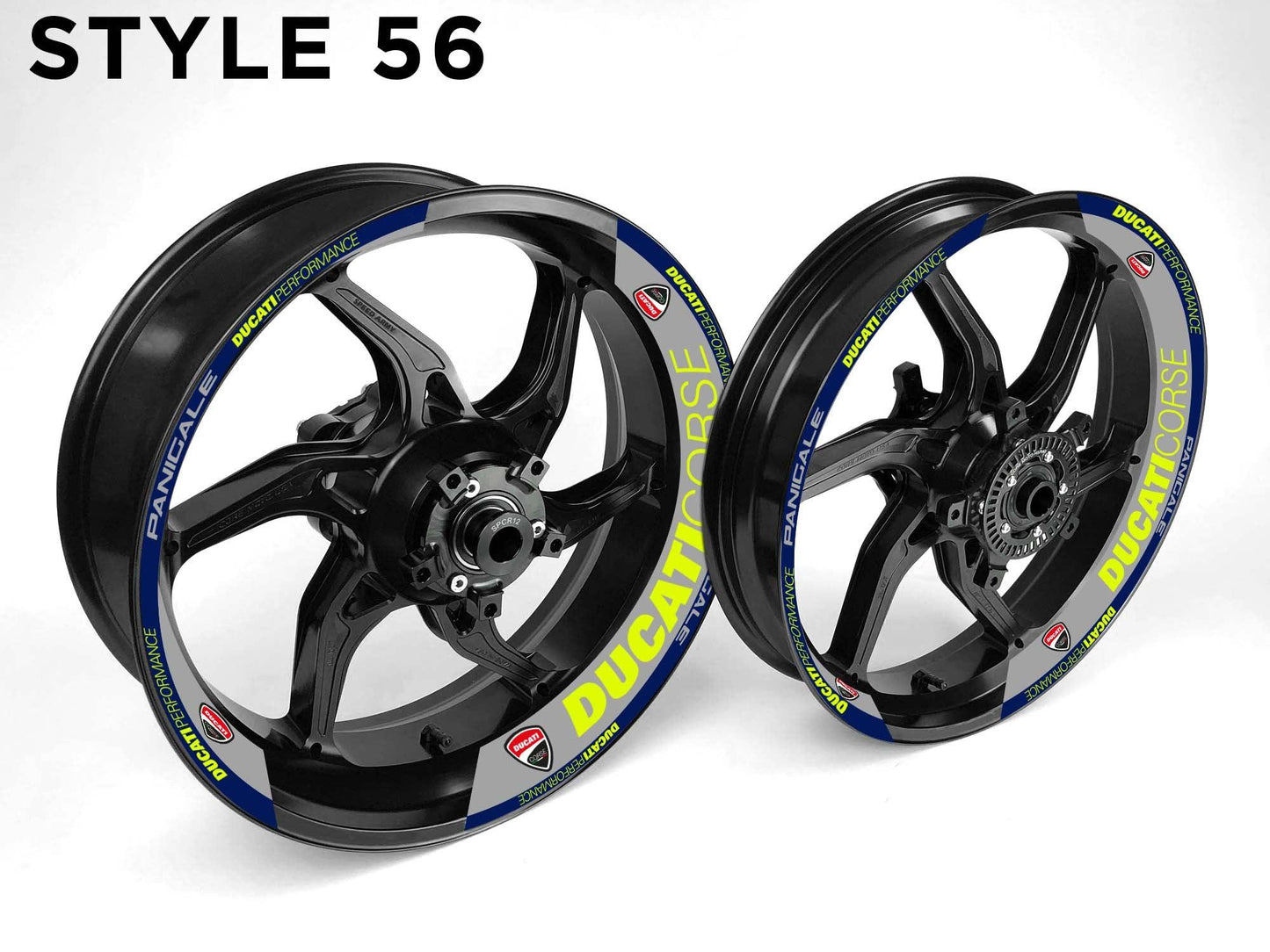 Ducati Corse Motorcycle Half Wheels Rim Wrap Decal Sticker Kit - Speed Army
