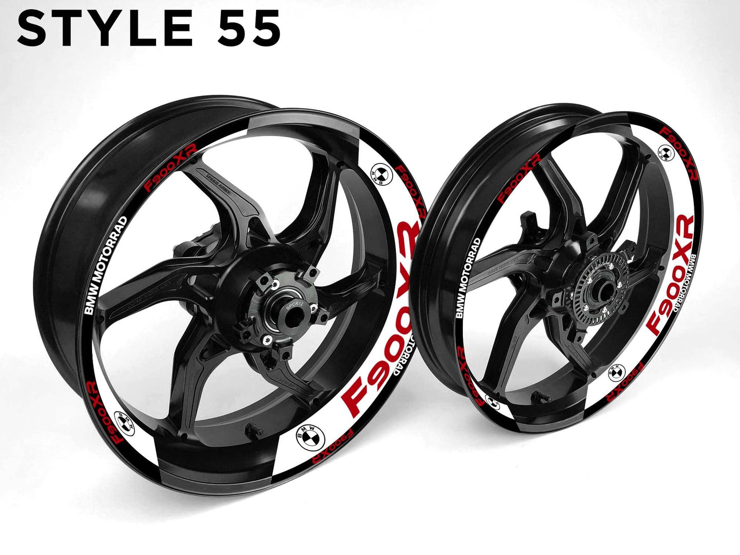 BMW F900 XR Motorcycle Half Wheels Rim Wrap Decal Sticker Kit - Speed Army