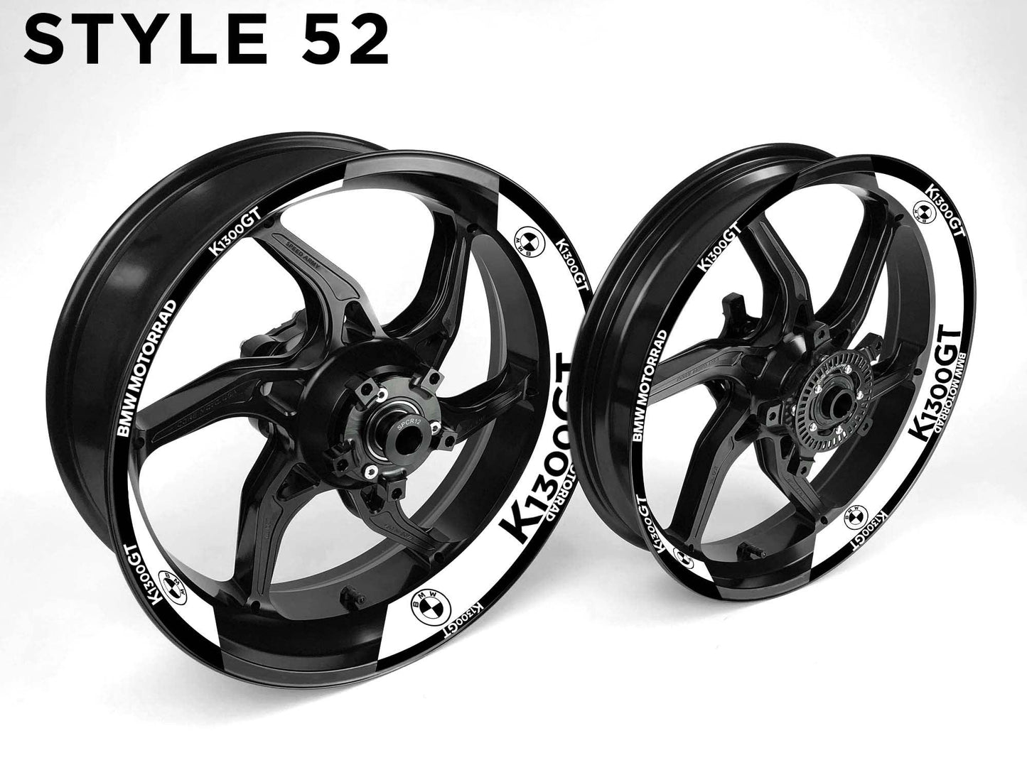 BMW K1300 GT Motorcycle Half Wheels Rim Wrap Decal Sticker Kit - Speed Army