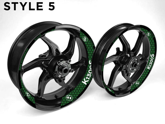 BMW K1300 S Motorcycle Half Wheels Rim Wrap Decal Sticker Kit - Speed Army
