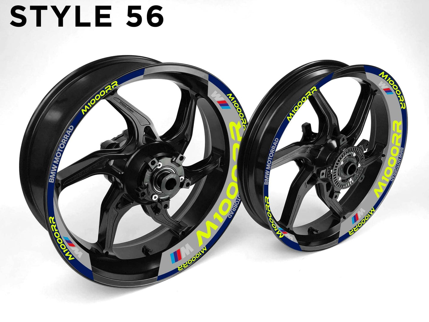 BMW M1000 RR Motorcycle Half Wheels Rim Wrap Decal Sticker Kit - Speed Army