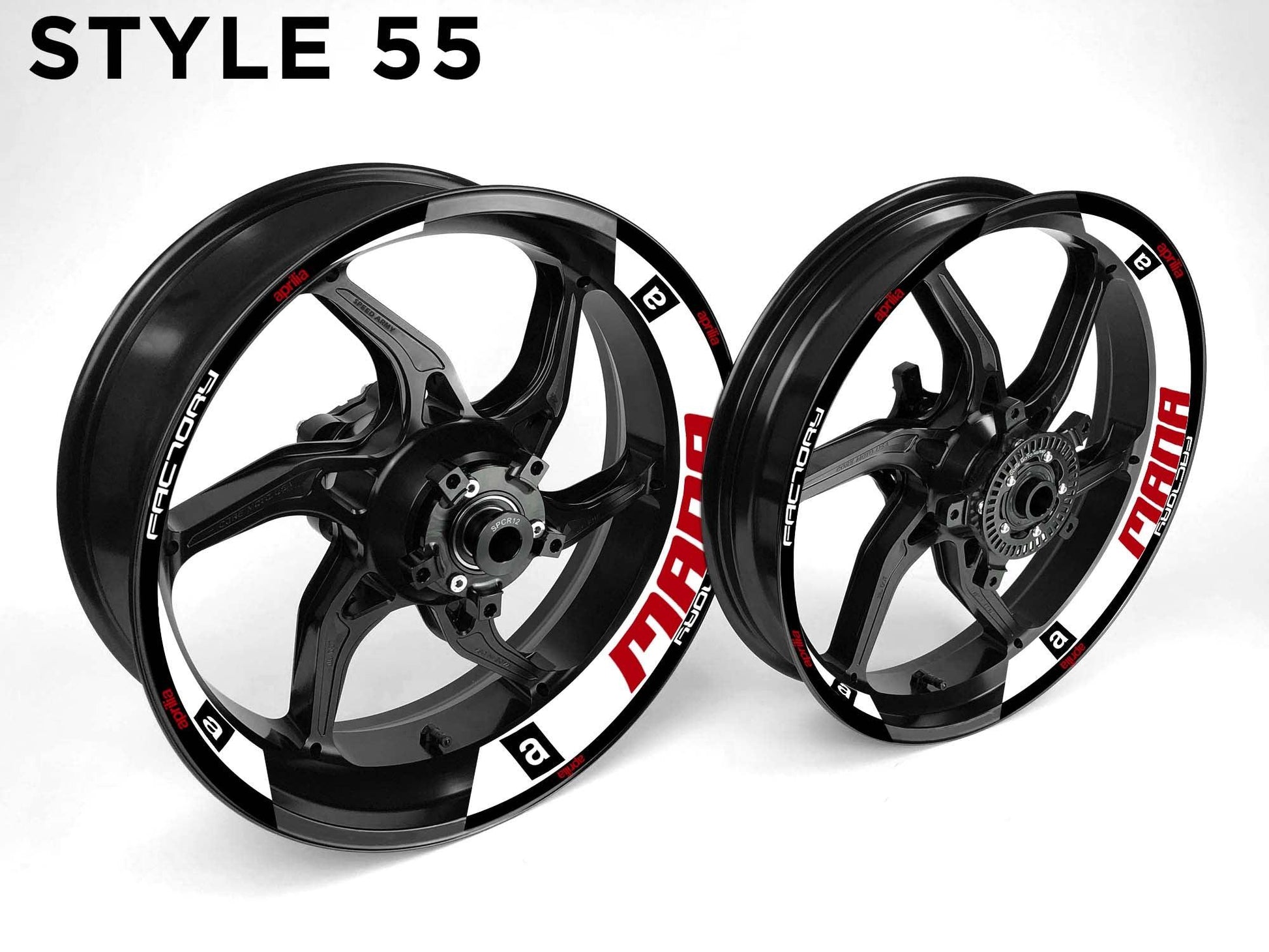 Aprilia Mana Motorcycle Half Wheels Rim Wrap Decal Sticker Kit - Speed Army